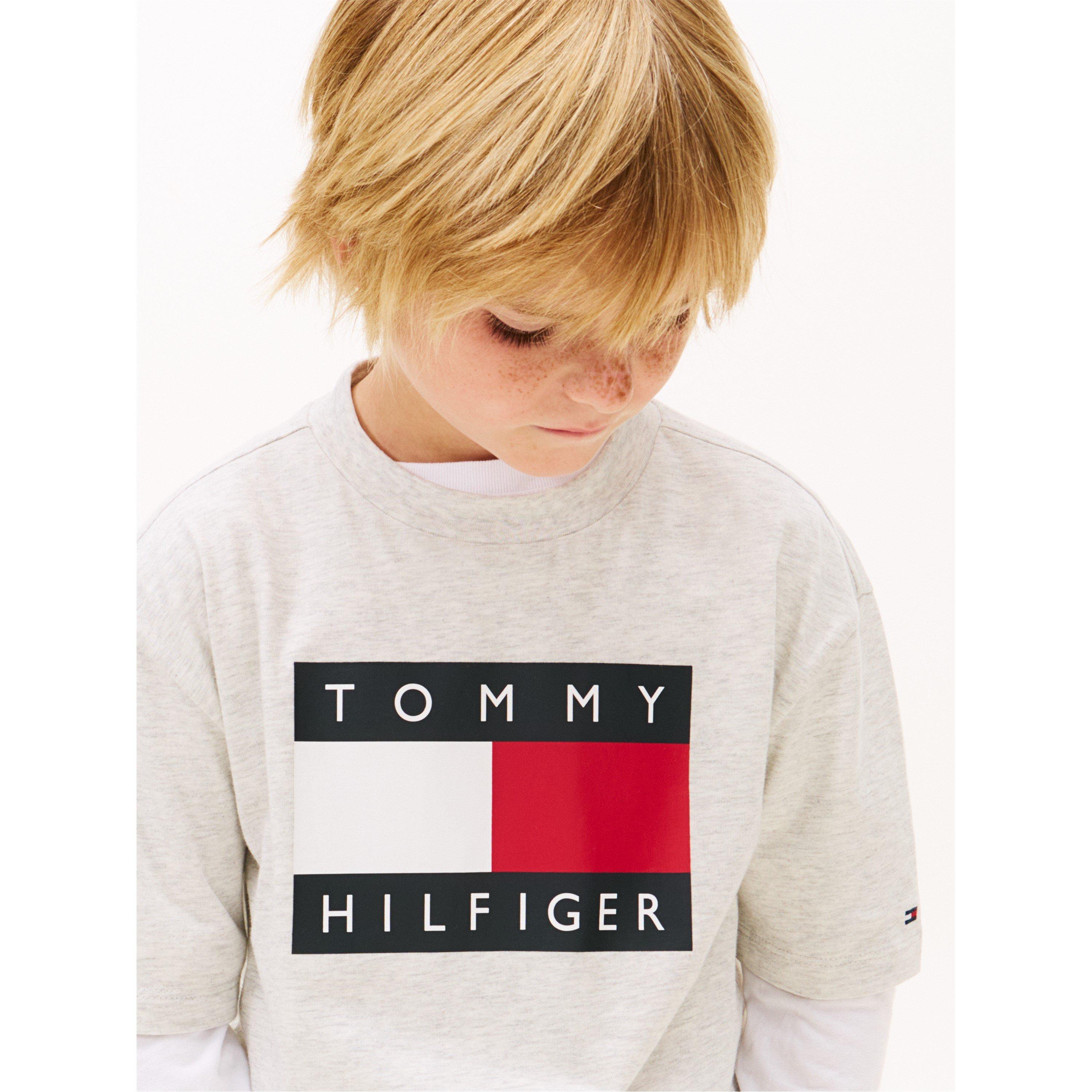 Lys Grå P01 - Tommy Hilfiger - Kids' Heritage T-Shirt - 3