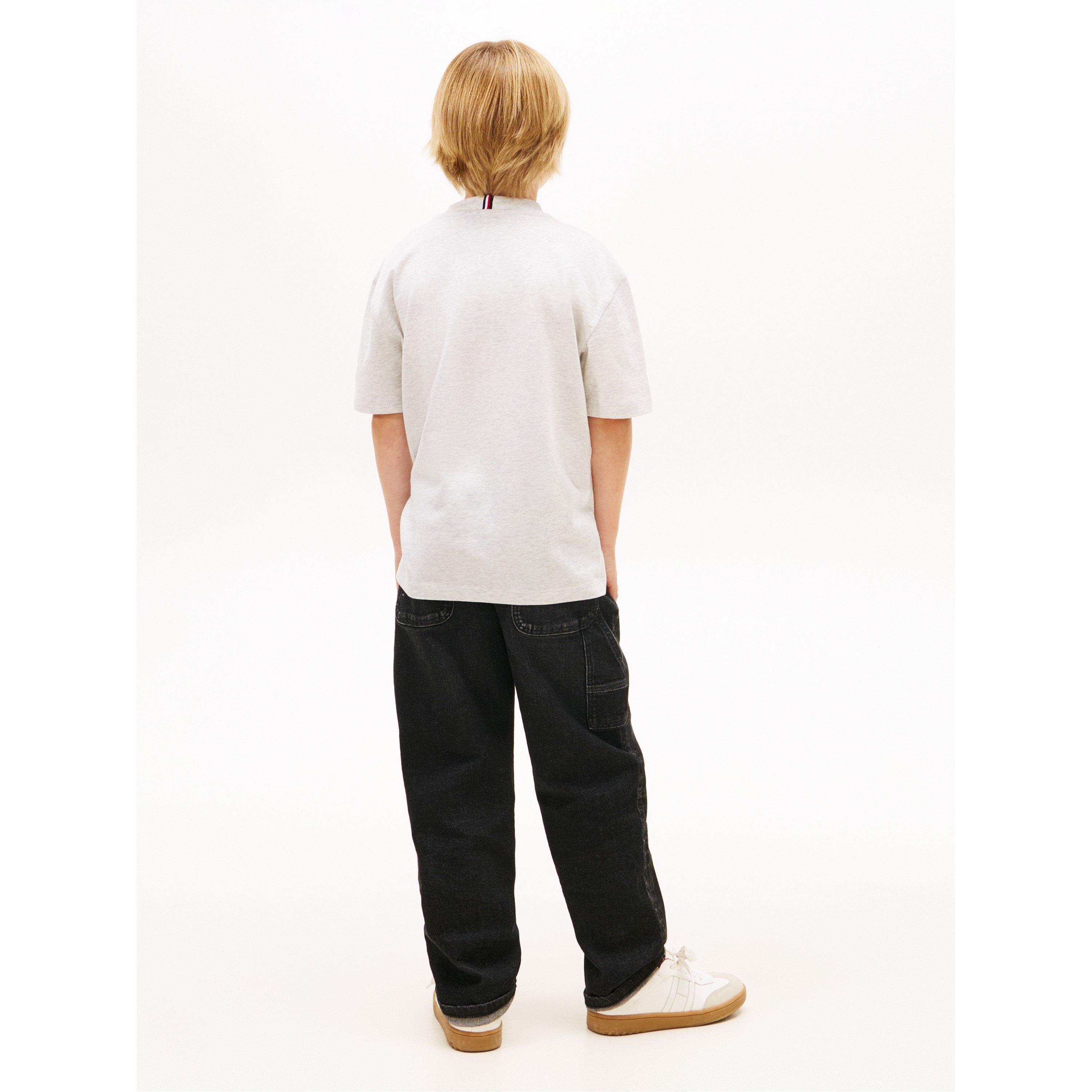 Lys Grå P01 - Tommy Hilfiger - Kids' Heritage T-Shirt - 5