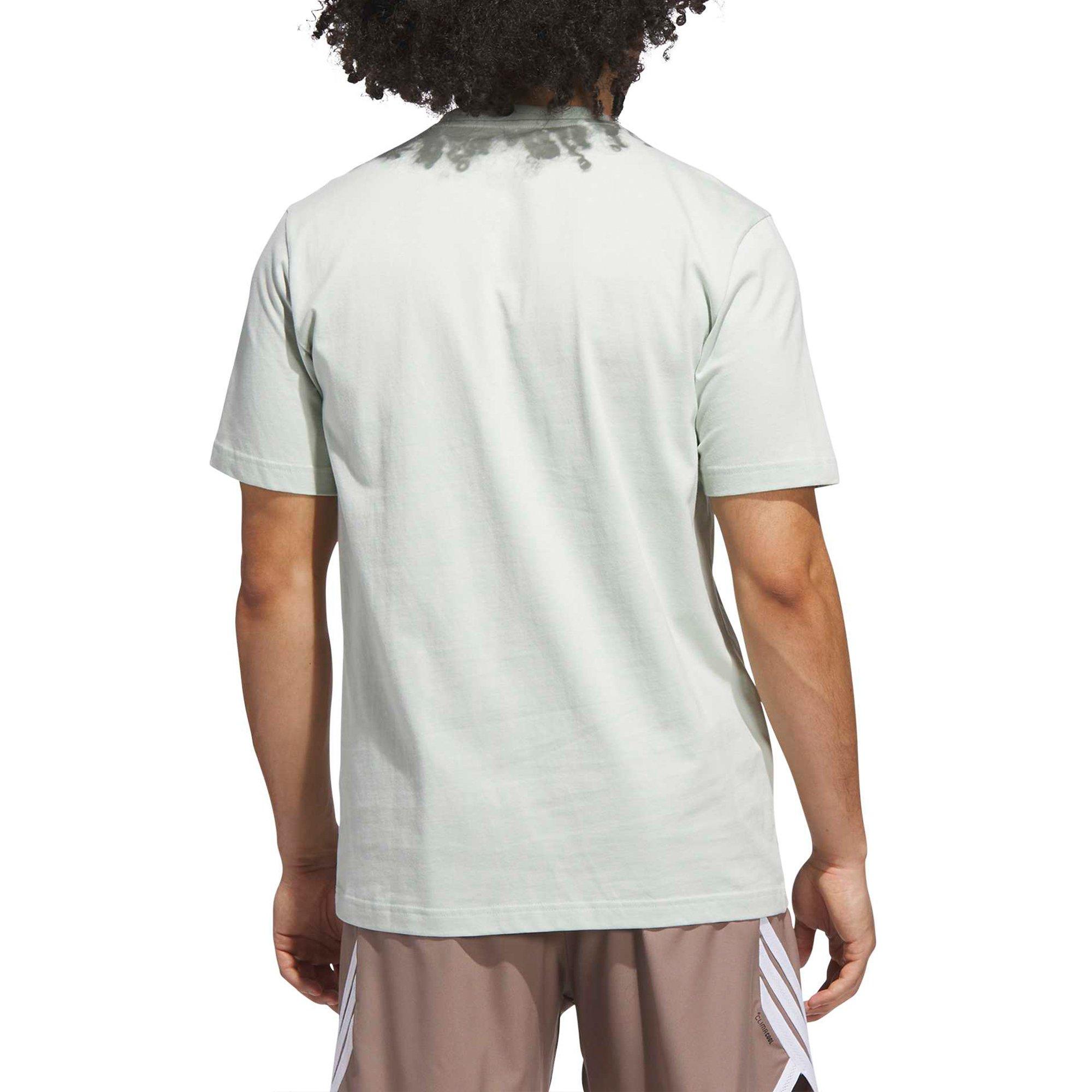 Linen Green - adidas - Basketball Gallery Mens Graphic T-Shirt - 3