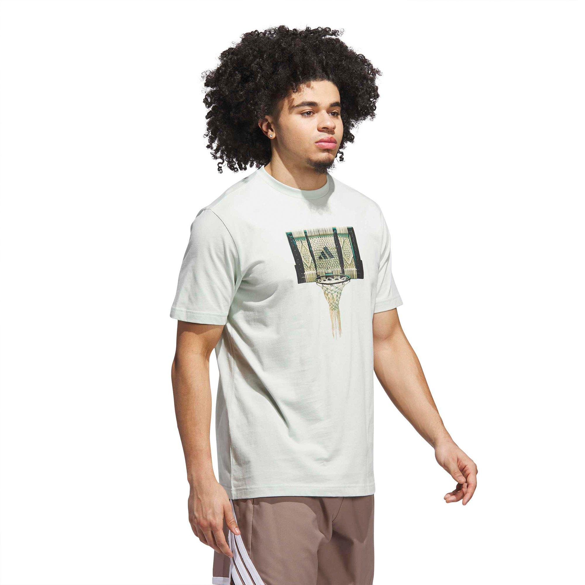 Linen Green - adidas - Basketball Gallery Mens Graphic T-Shirt - 6