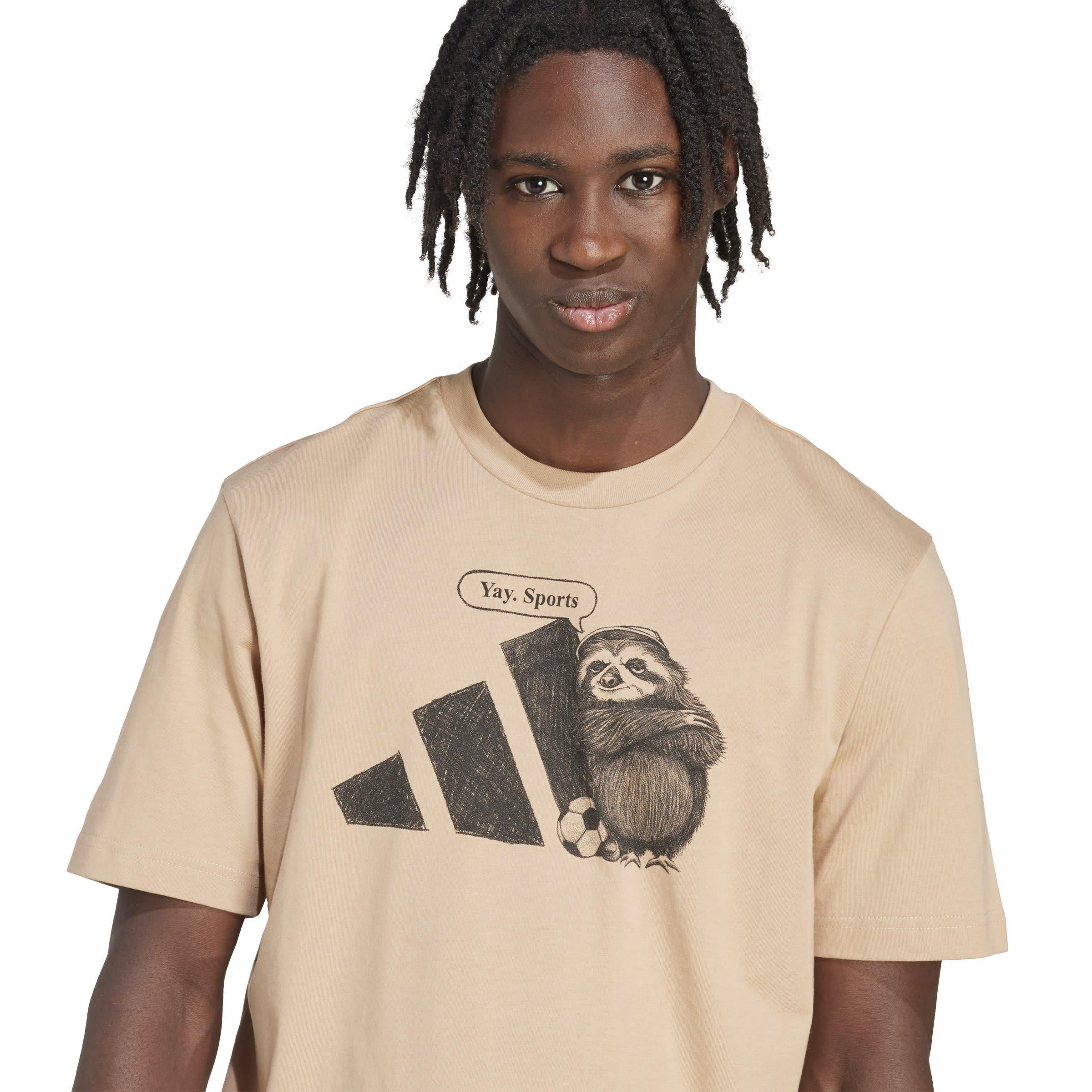 Warm Sandstone - adidas - Regular Fit T-Shirt - 5