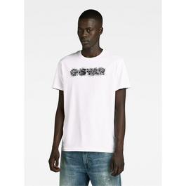 G Star Distressed Logo T Shirt