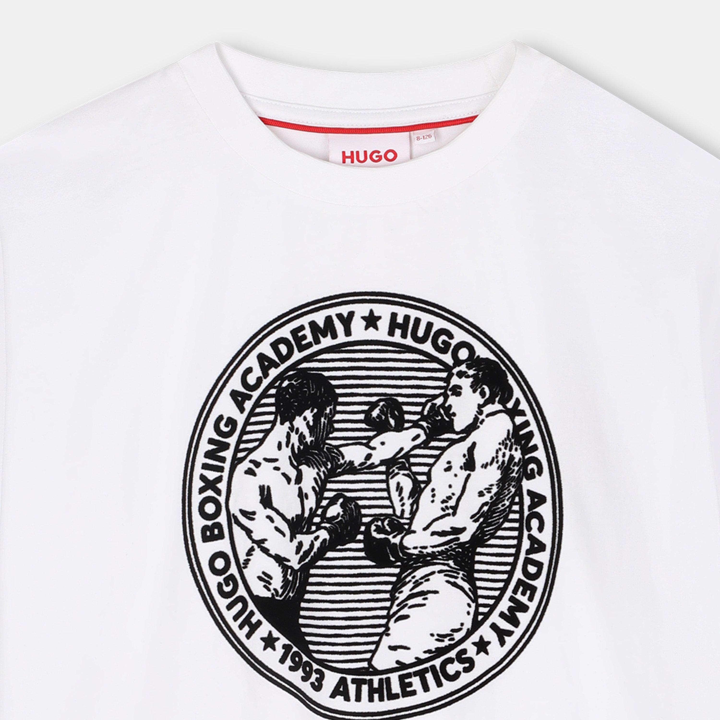 White - Hugo - Kids' Boxing Regular Fit T-Shirt - 3