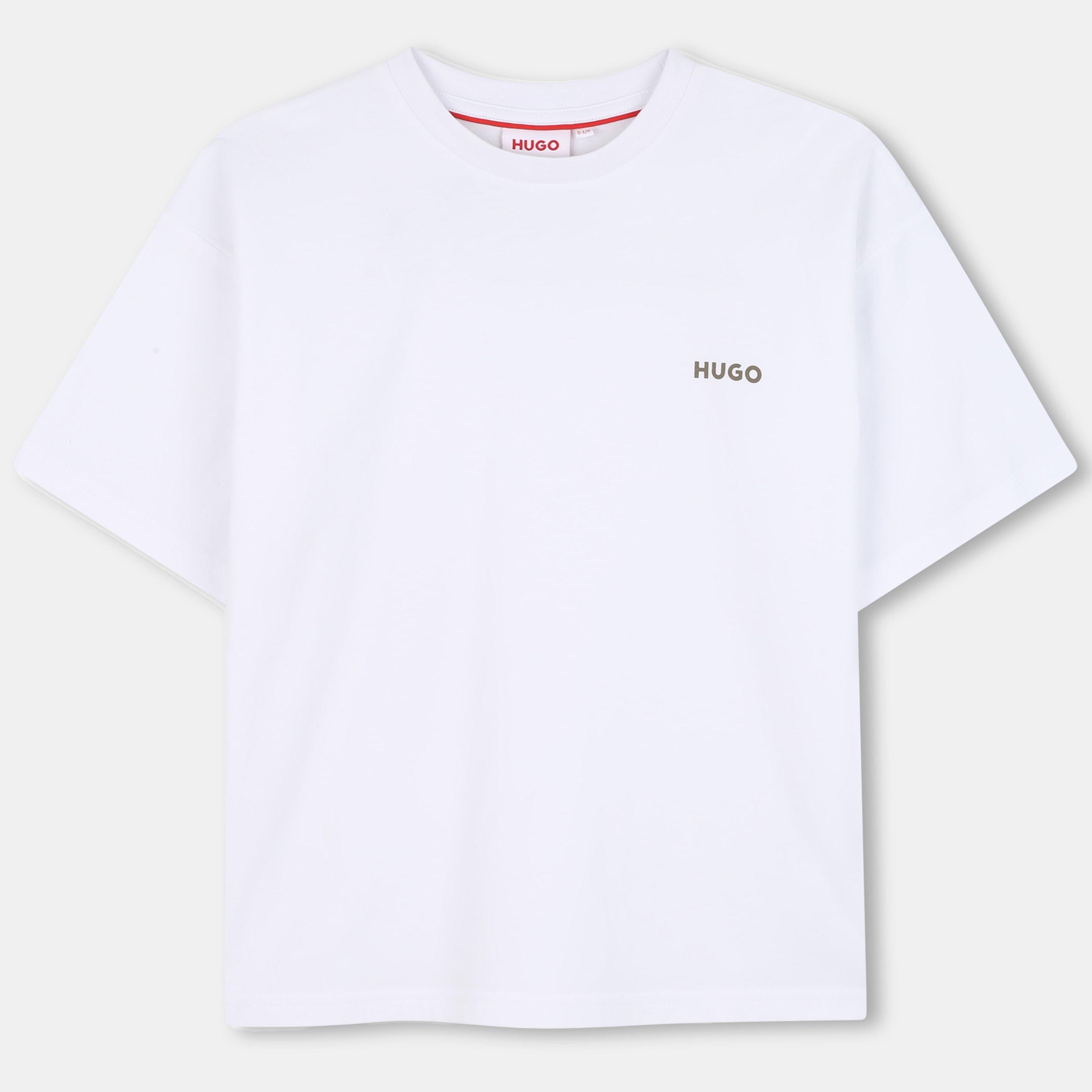White - Hugo - Kids' Small Logo Regular Fit T-Shirt - 1