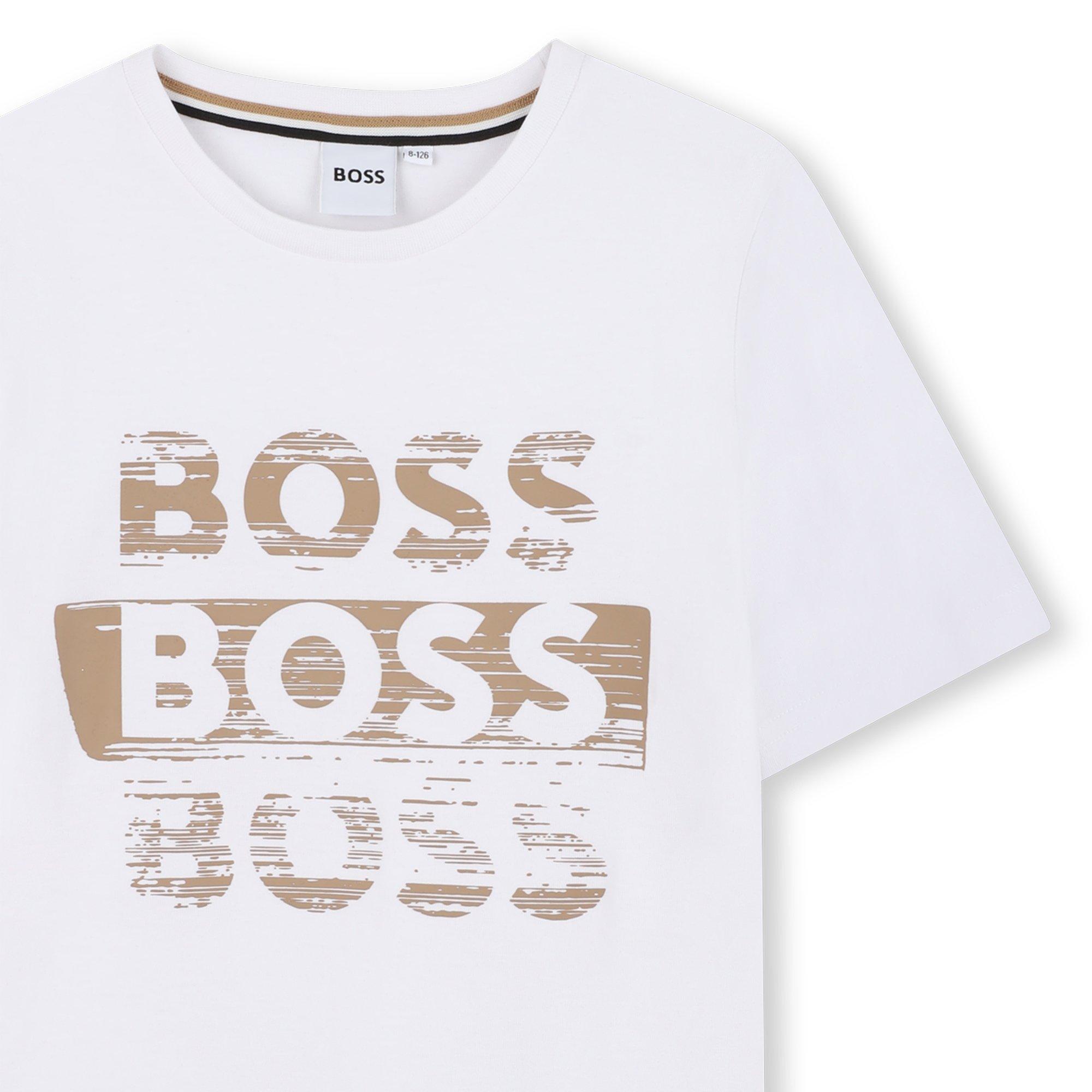 White - Boss - Kids Fancy Logo T-Shirt, Logo Design - 3