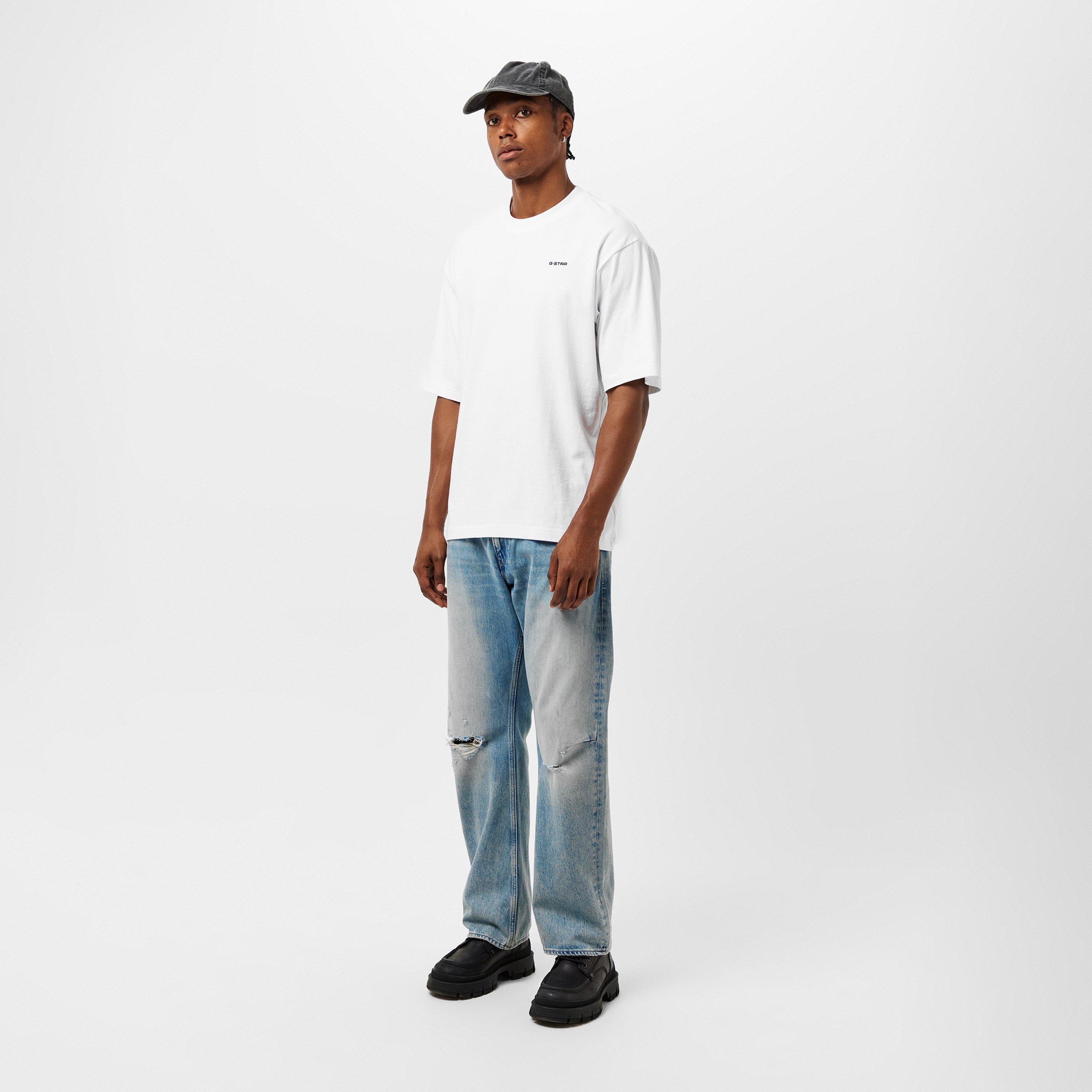 Wit - G Star - Men's Gstar Base Regular Fit T-Shirt - 6