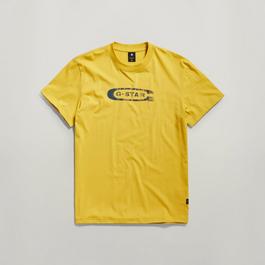 G Star Stacked Old Skool Logo T Shirt