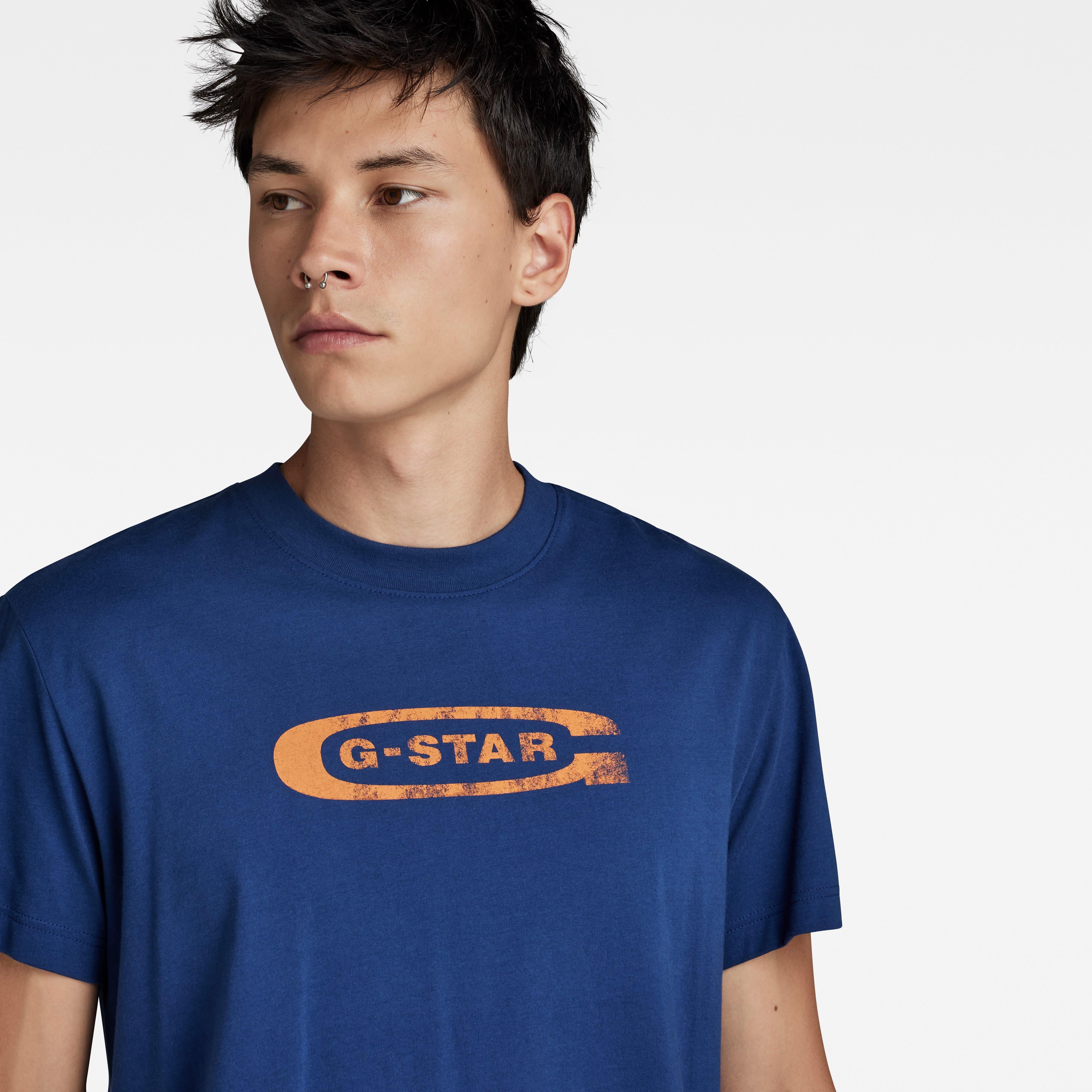 G Star | Stacked Old Skool Logo T-Shirt | Regular Fit T