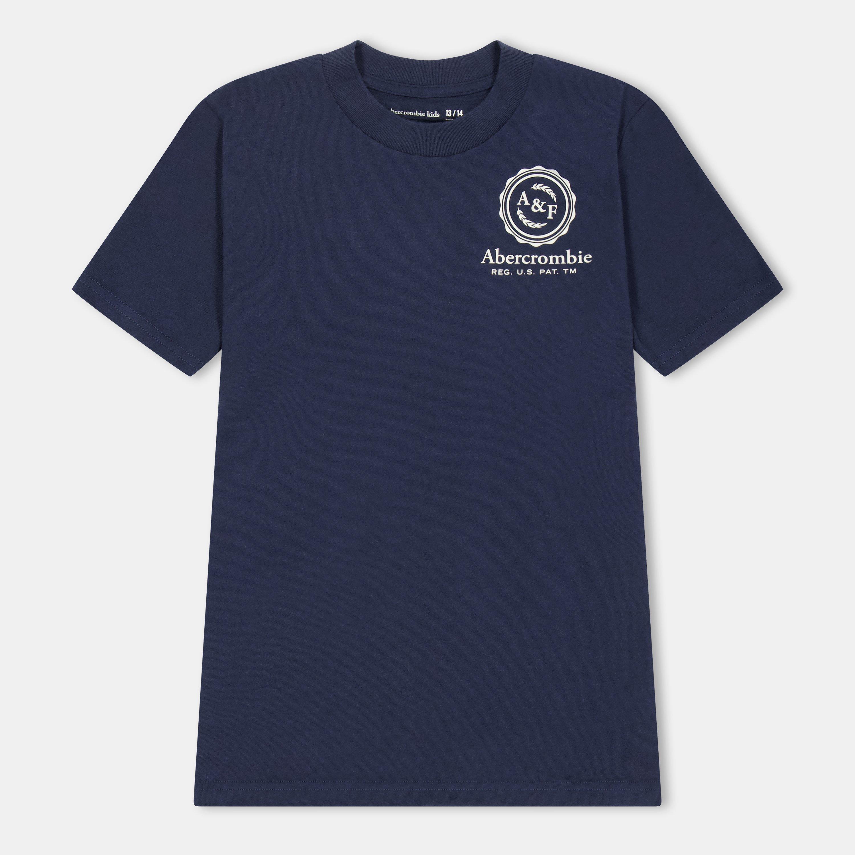 Abercrombie And Fitch Boys Kids' T-Shirt - Navy Blazer U3k - 15-16Y
