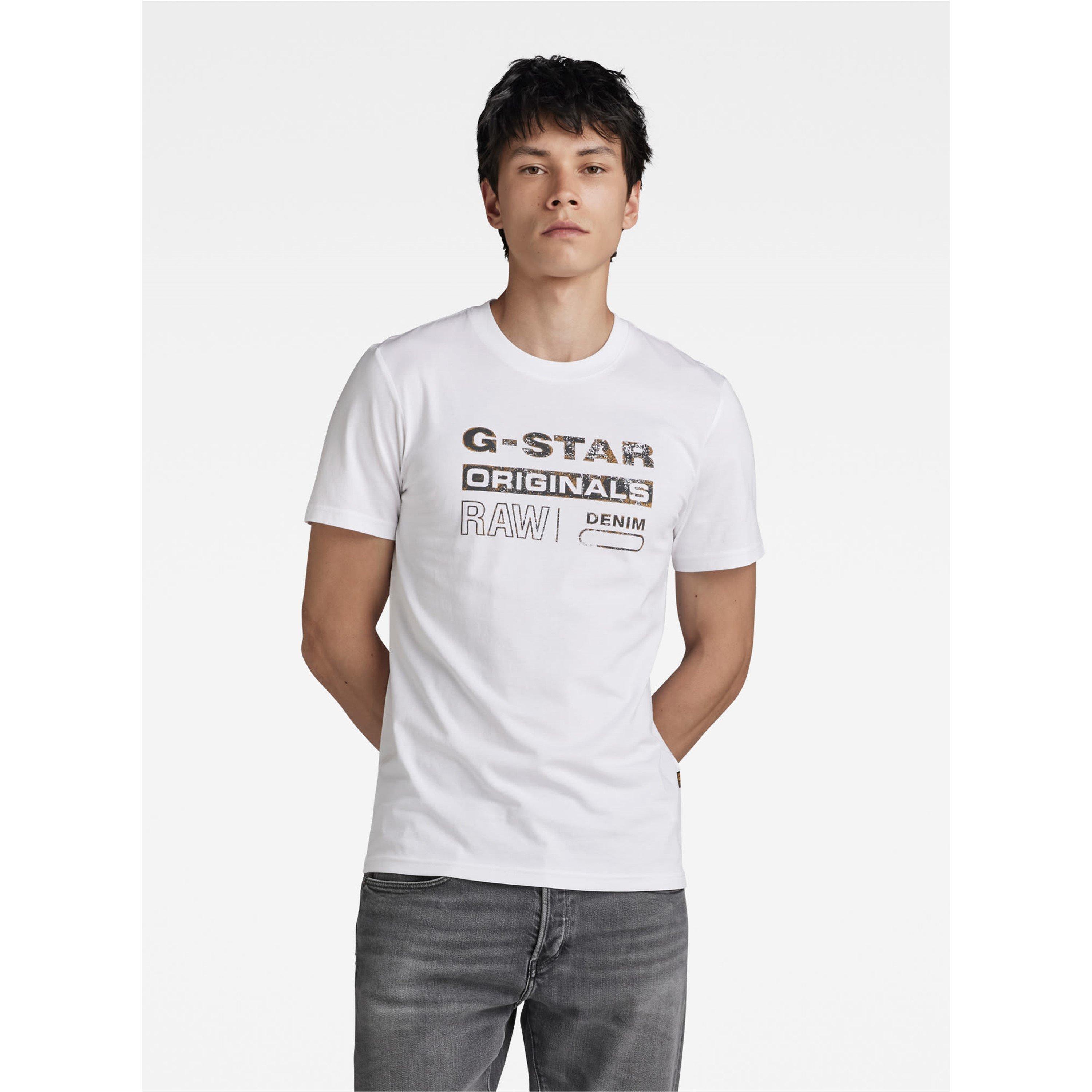 White - G Star - Men's Originals Regular Fit T-Shirt - 1