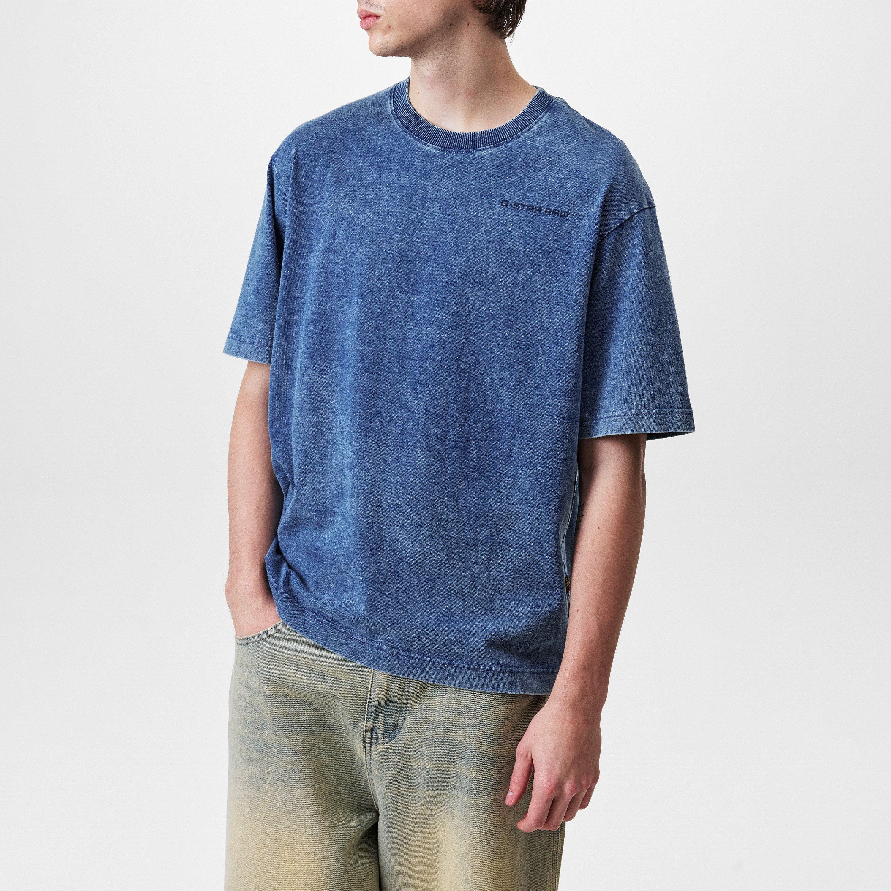 Verblassen Blau - G Star - Indigo Boxy T-Shirt - 3