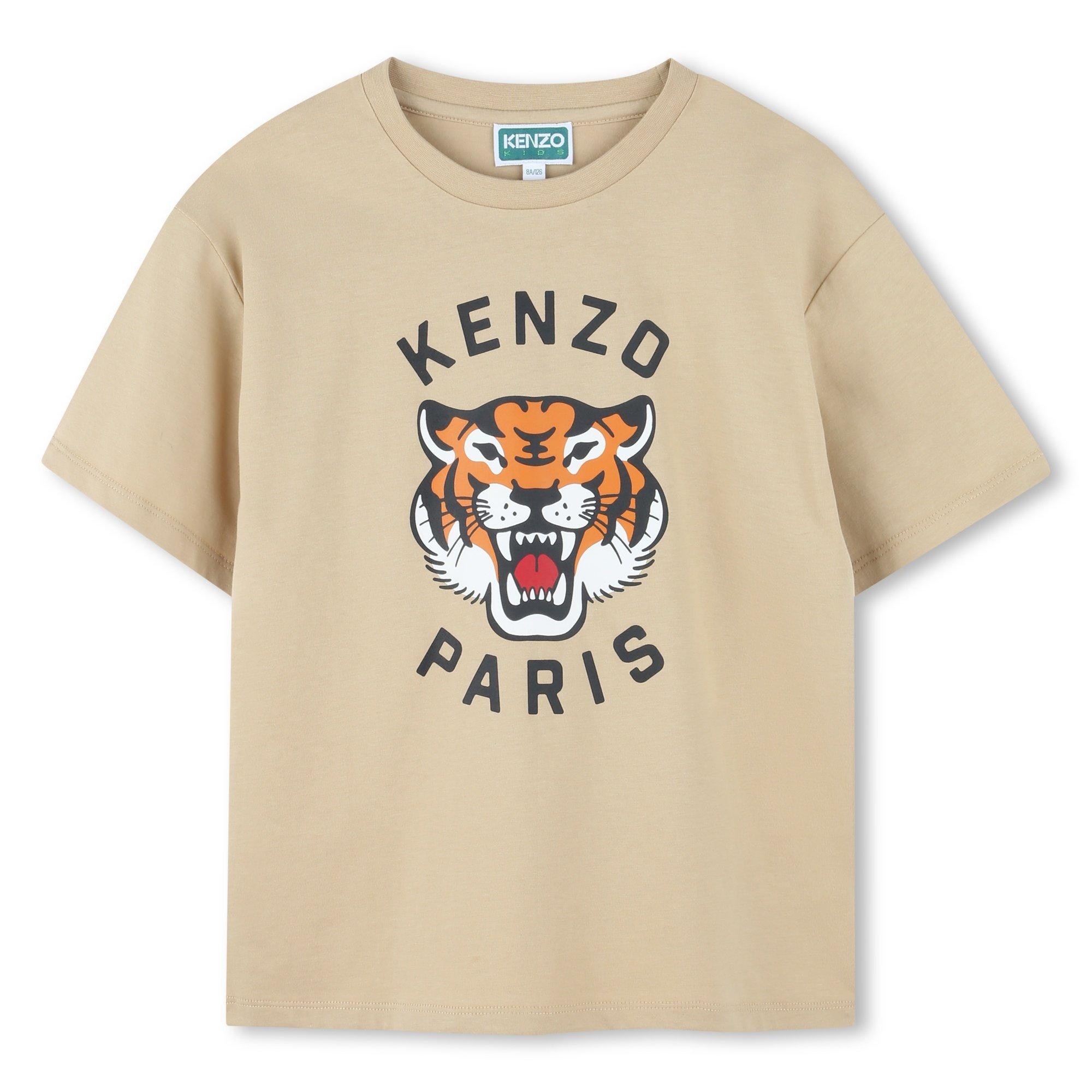 Kenzo  Sand Kids' Tiger Short-Sleeve T-Shirt - 10Y