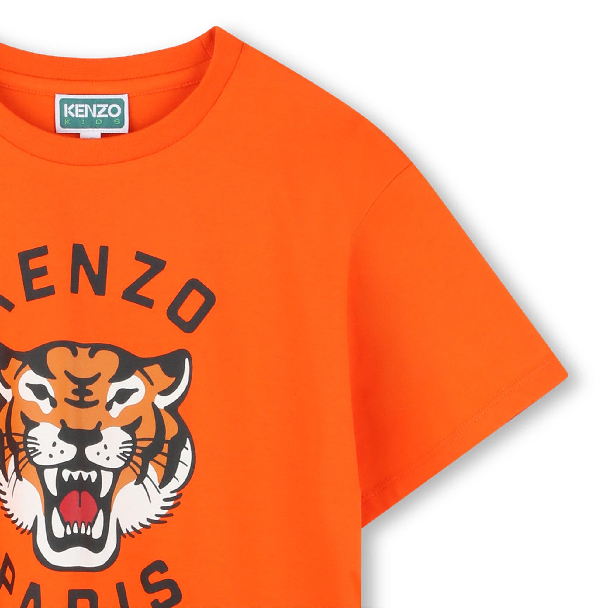 Orange - Kenzo - Unisex Kids' Tiger Short-Sleeve T-Shirt - 3