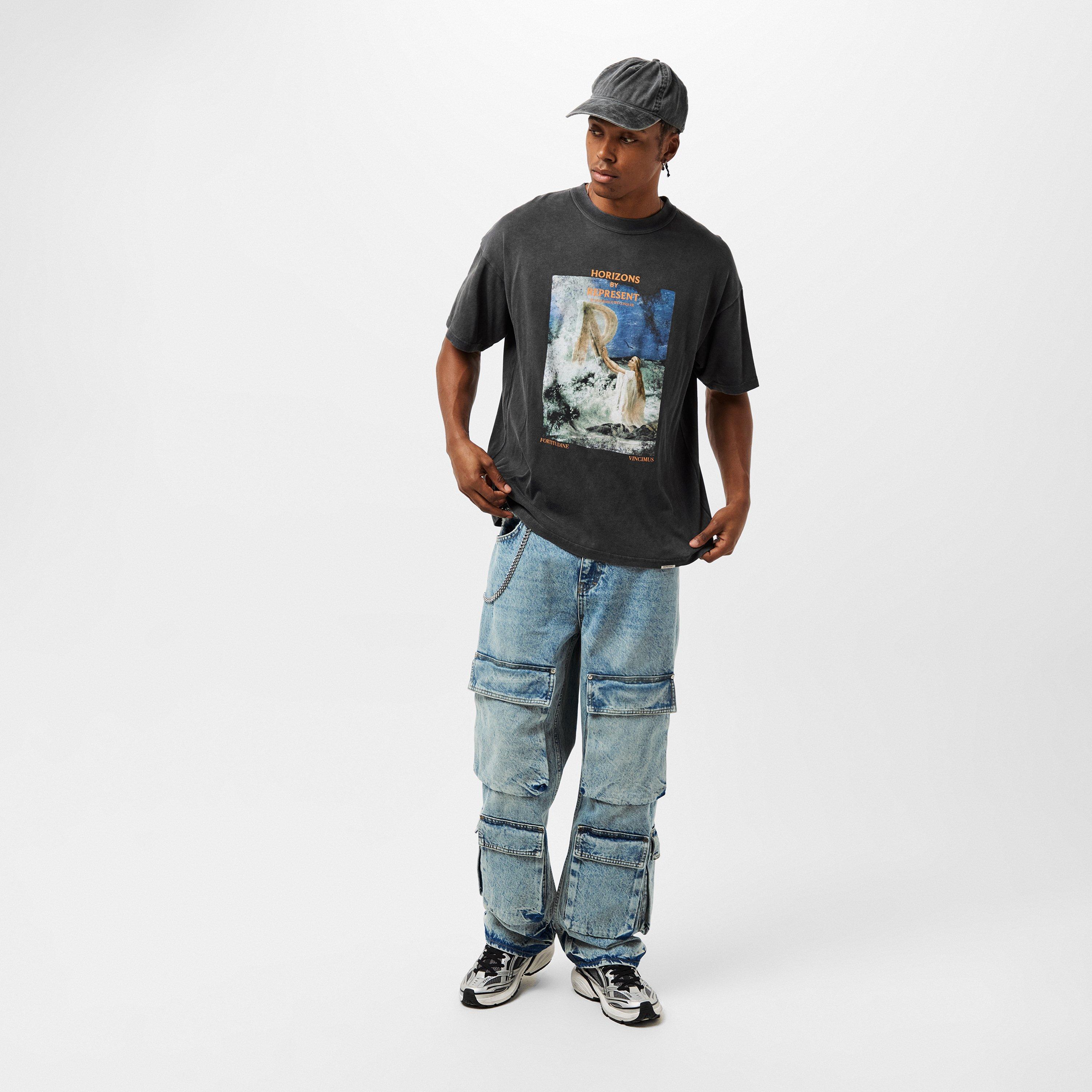 Aged Black - Represent - Men's Regular Fit T-Shirt - 6