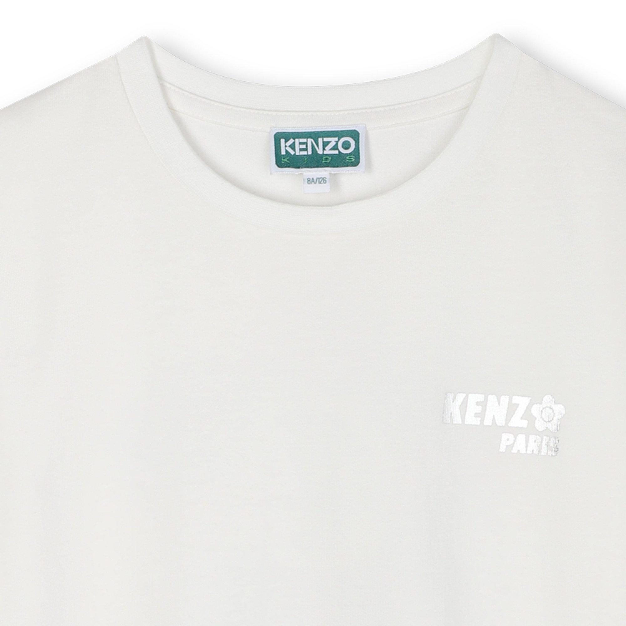 Crème - Kenzo - Kids' Small Logo Regular Fit T-Shirt - 3