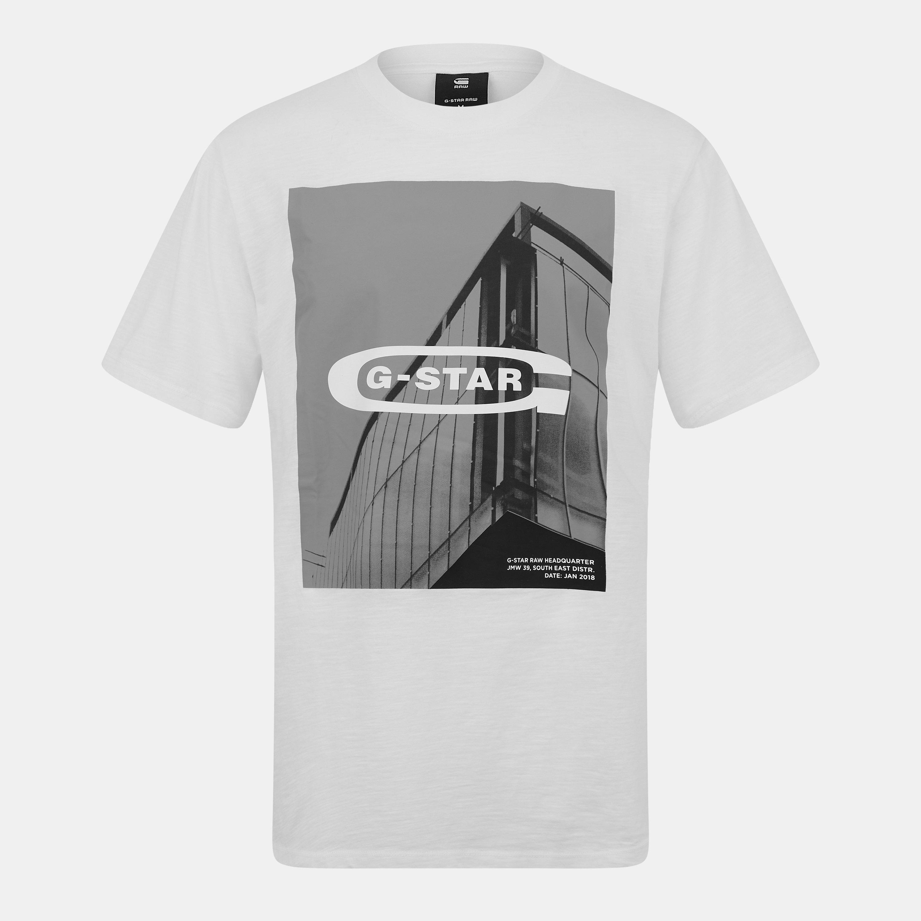 White - G Star - HQ Old School Logo Lash T-Shirt - 1