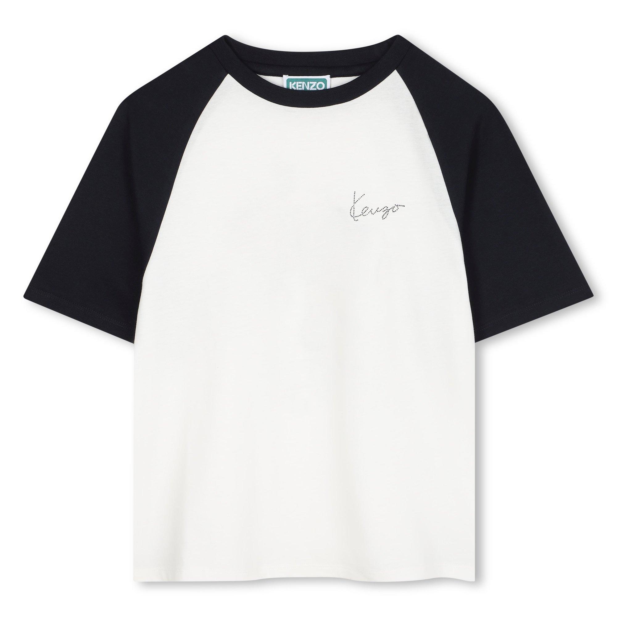 Cream - Kenzo - Kids' Contrast Regular Fit T-Shirt - 1
