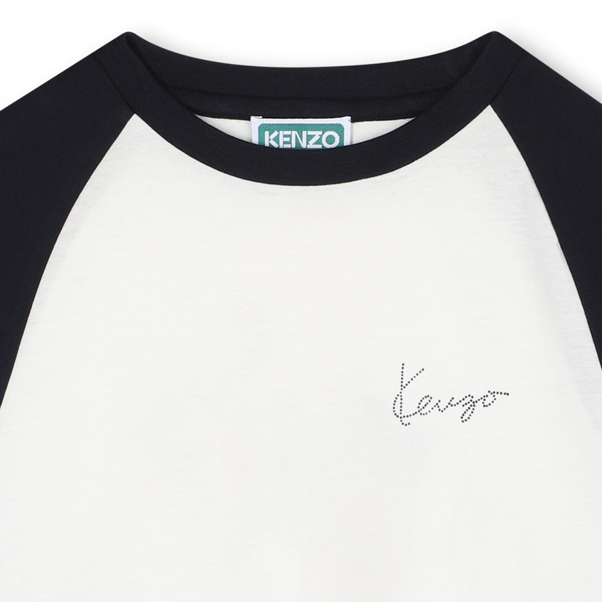 Cream - Kenzo - Kids' Contrast Regular Fit T-Shirt - 3