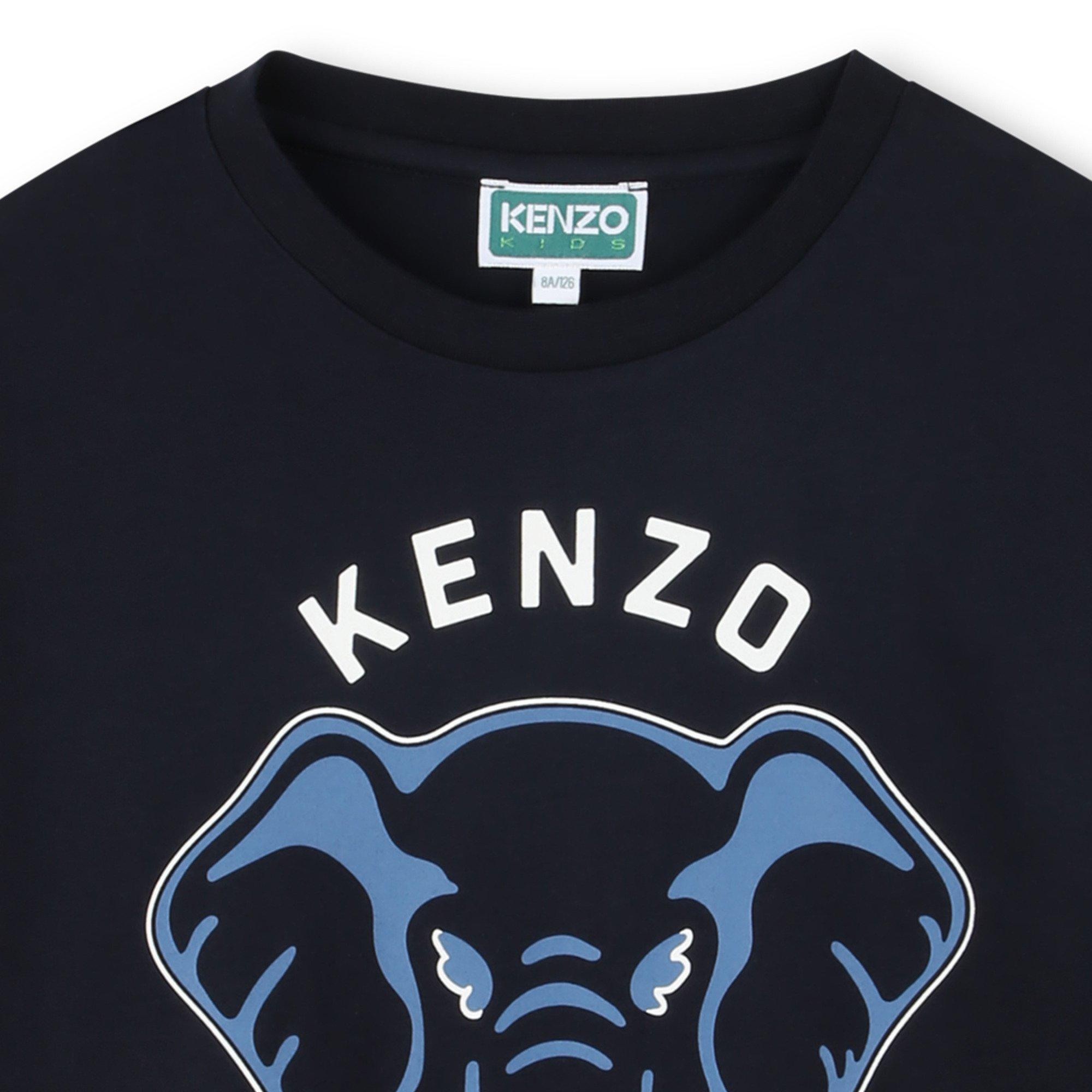 Navy - Kenzo - Kenzo Elephant Tee Jn61 - 3