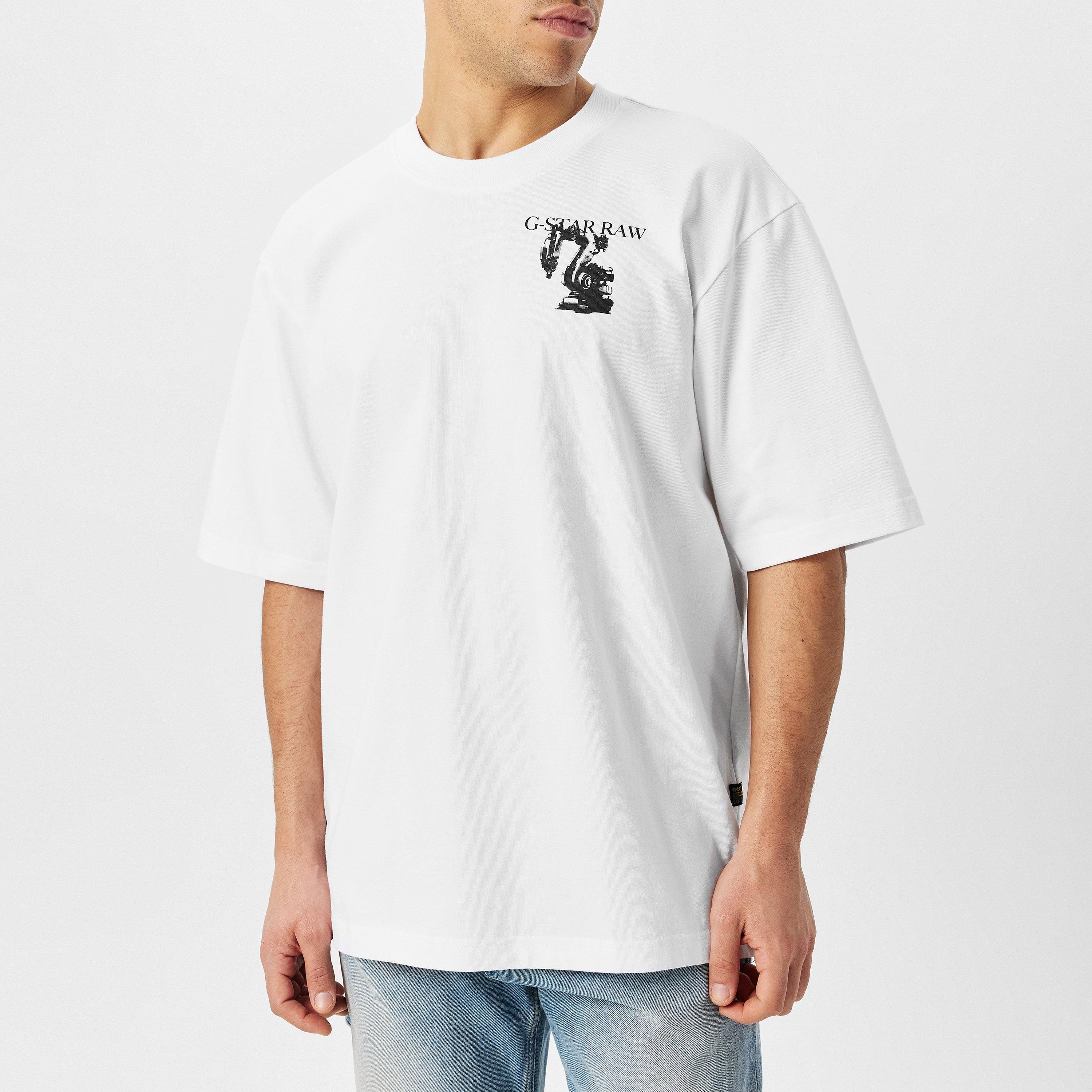 Bianco - G Star - Industry Back Graphic Boxy T-Shirt - 3
