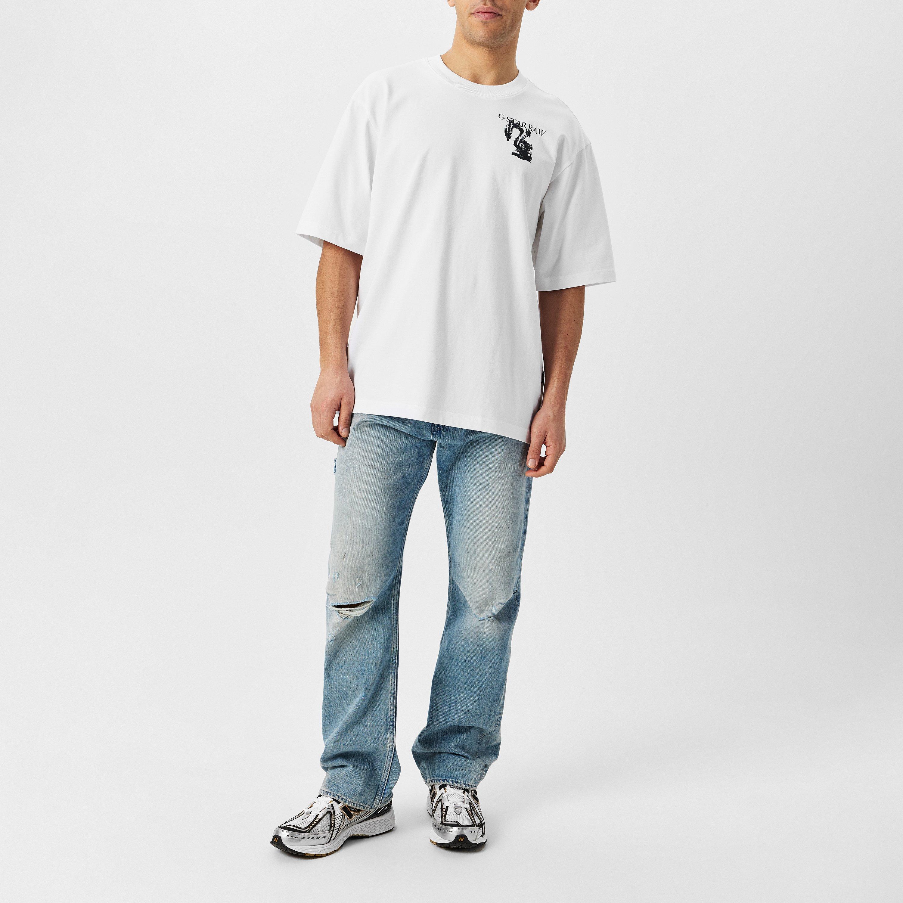 Bianco - G Star - Industry Back Graphic Boxy T-Shirt - 6