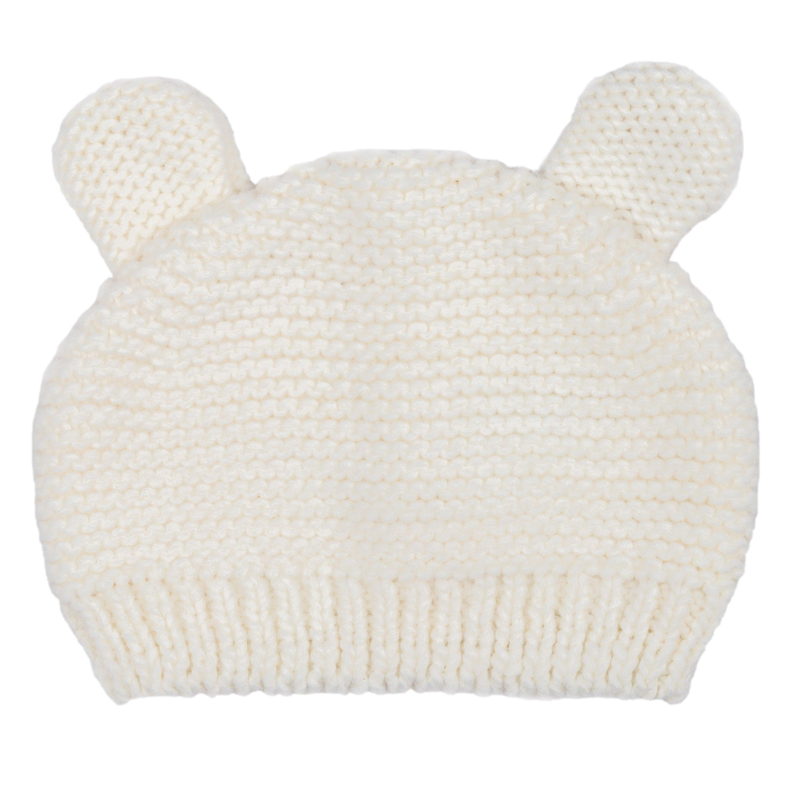 WHITE - Hello World - Knitted Bobble Hats - 3