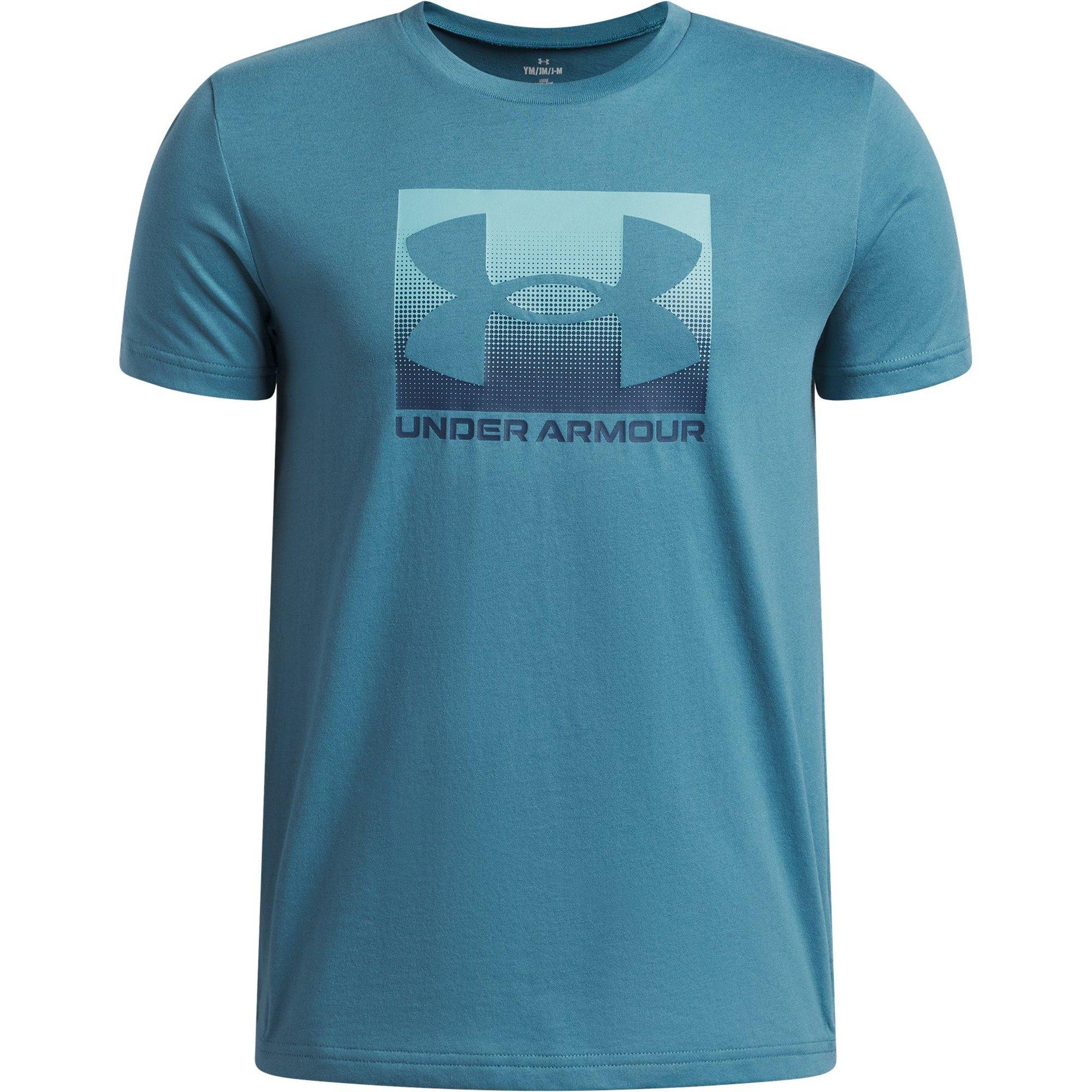 Under Armour Boys Kids' B Boxed Sports Update Short Sleeve T-Shirt - Blue/Blue Haze - 13 (XL)