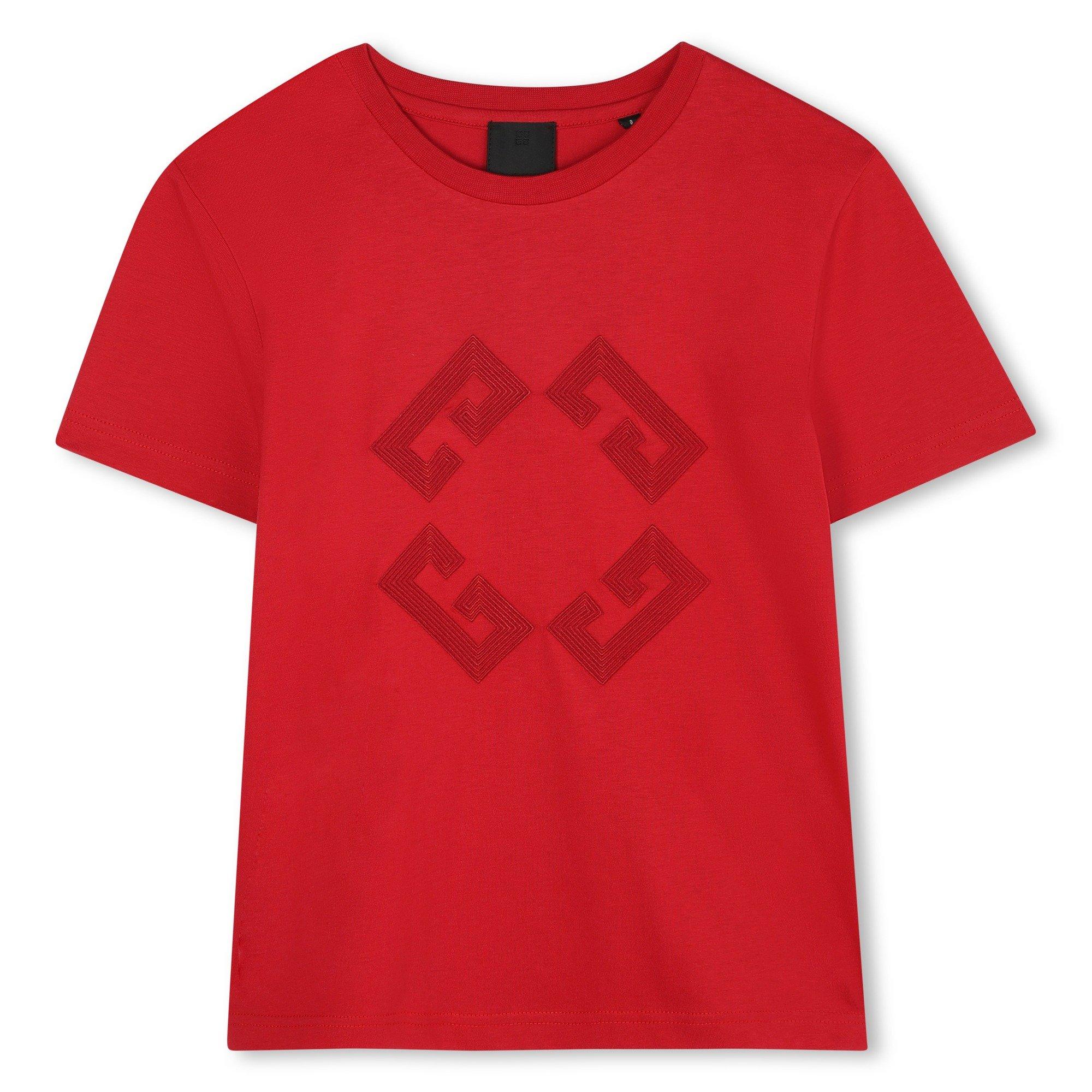GIVENCHY Kids' GIV Logo Short Sleeve T-Shirt - Red - Size 6Y