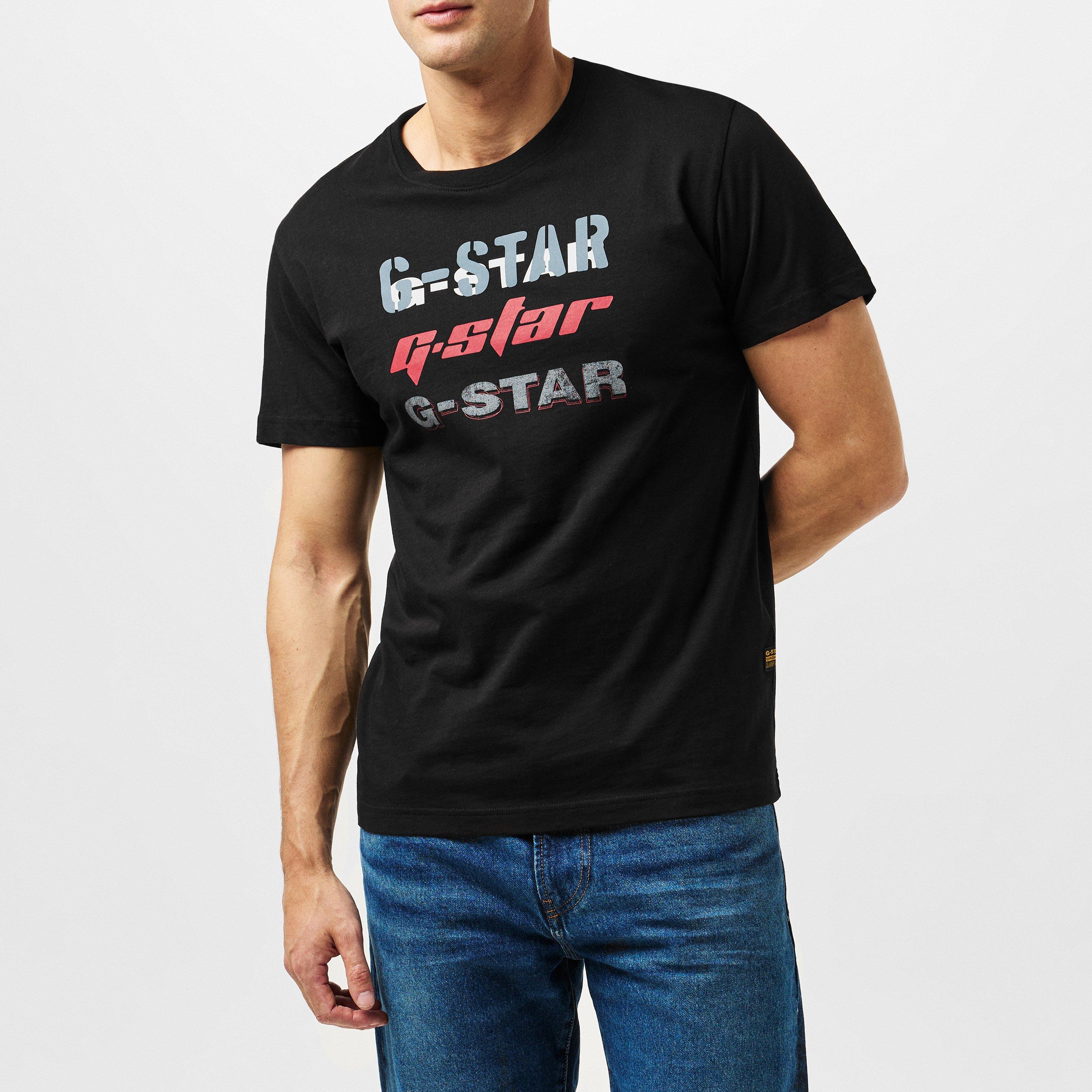 Dk Black - G Star - Triple Logo Graphic T-Shirt - 3