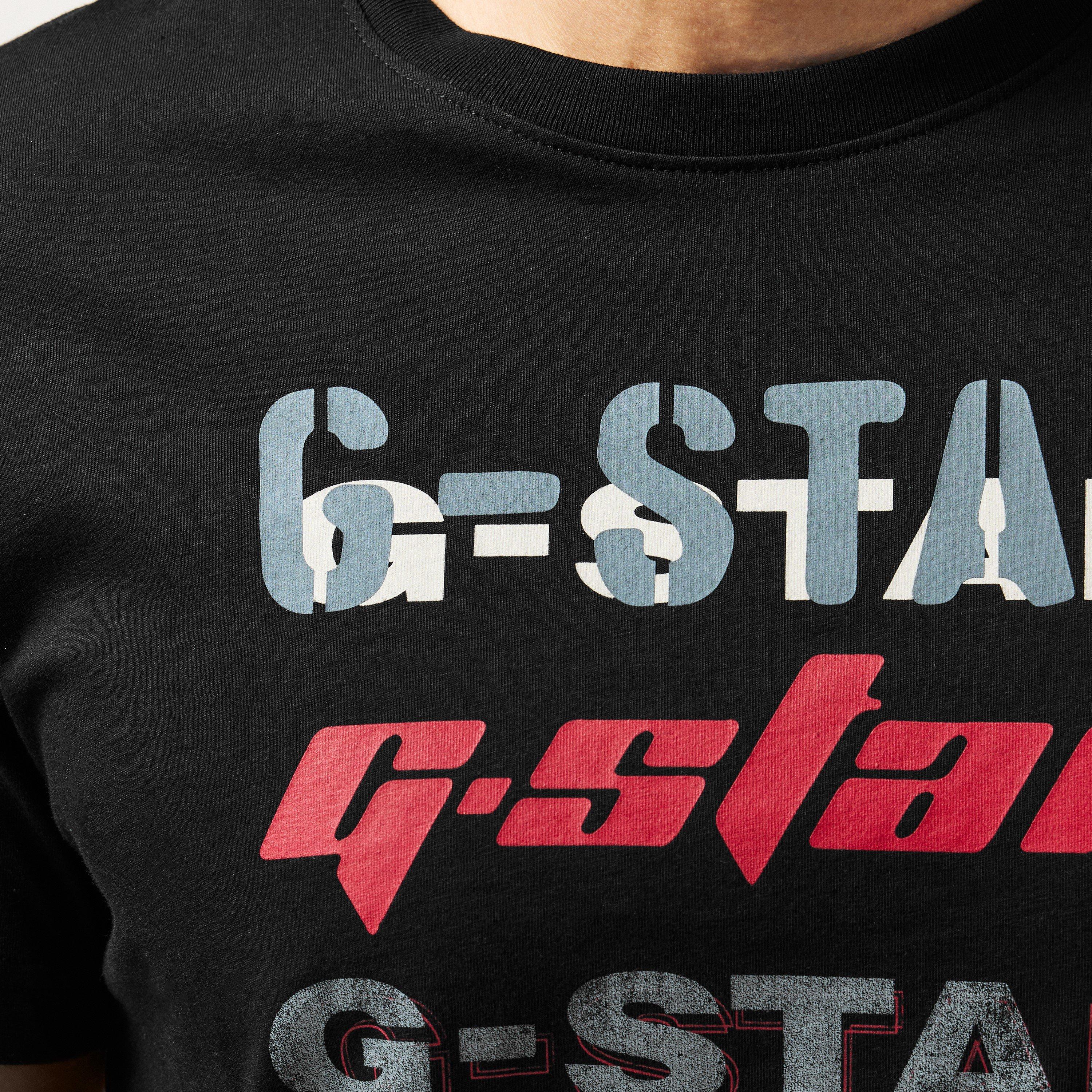 Dk Black - G Star - Triple Logo Graphic T-Shirt - 5