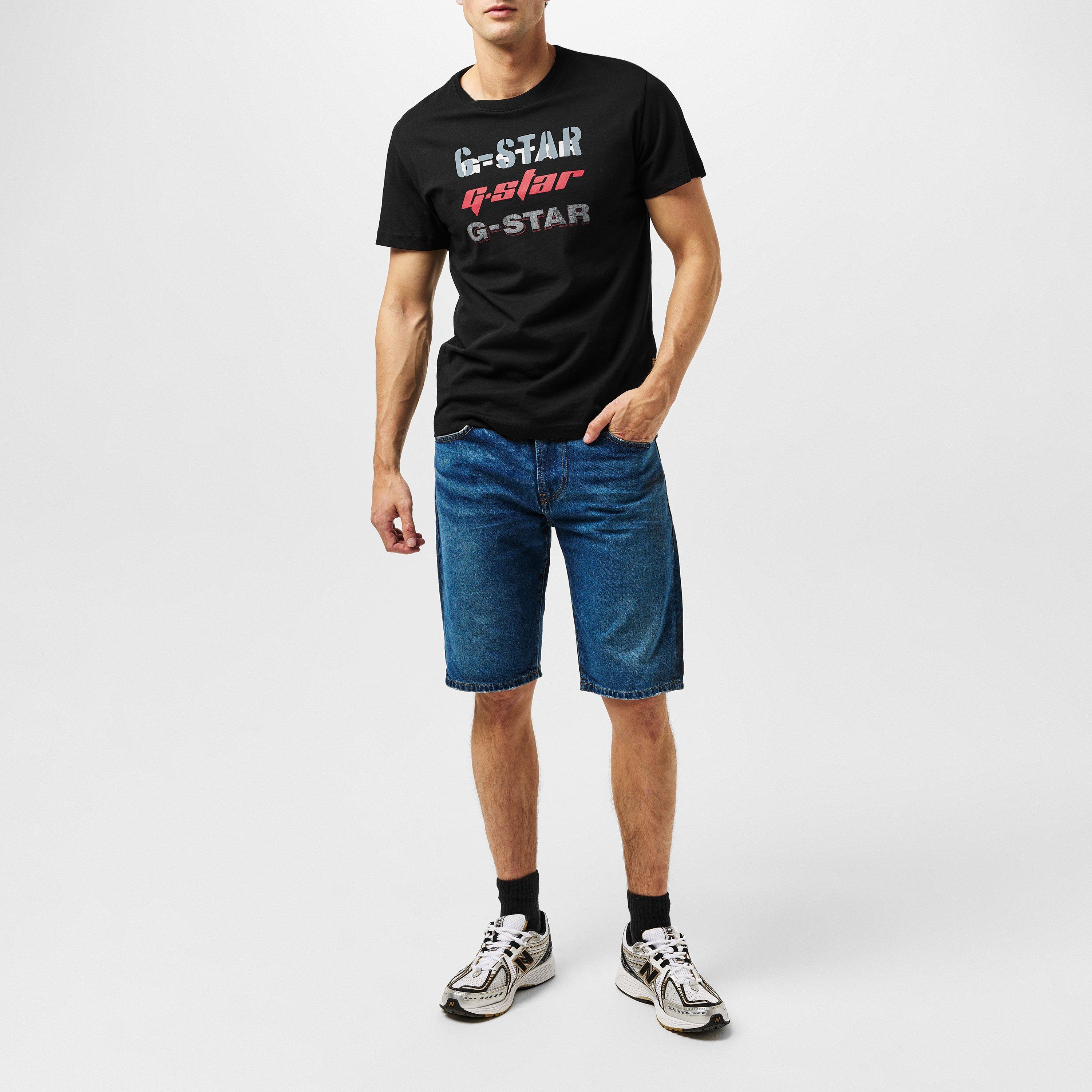 Dk Black - G Star - Triple Logo Graphic T-Shirt - 6