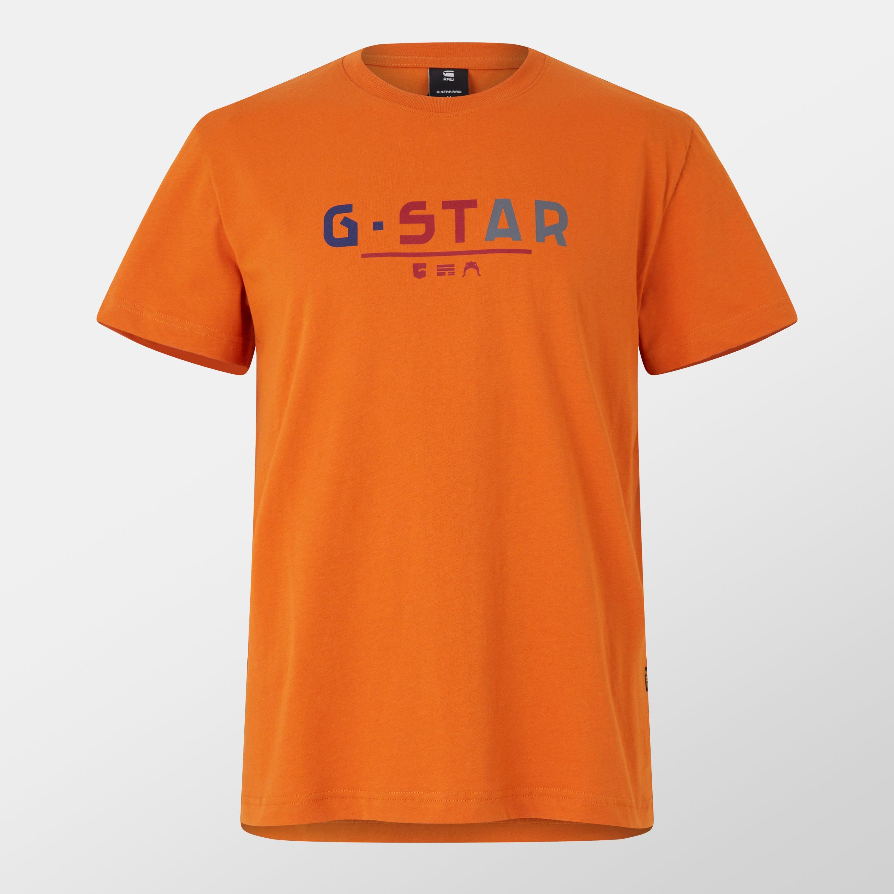 G Star Men's  Logo Graphic T-Shirt - Amber - Medium