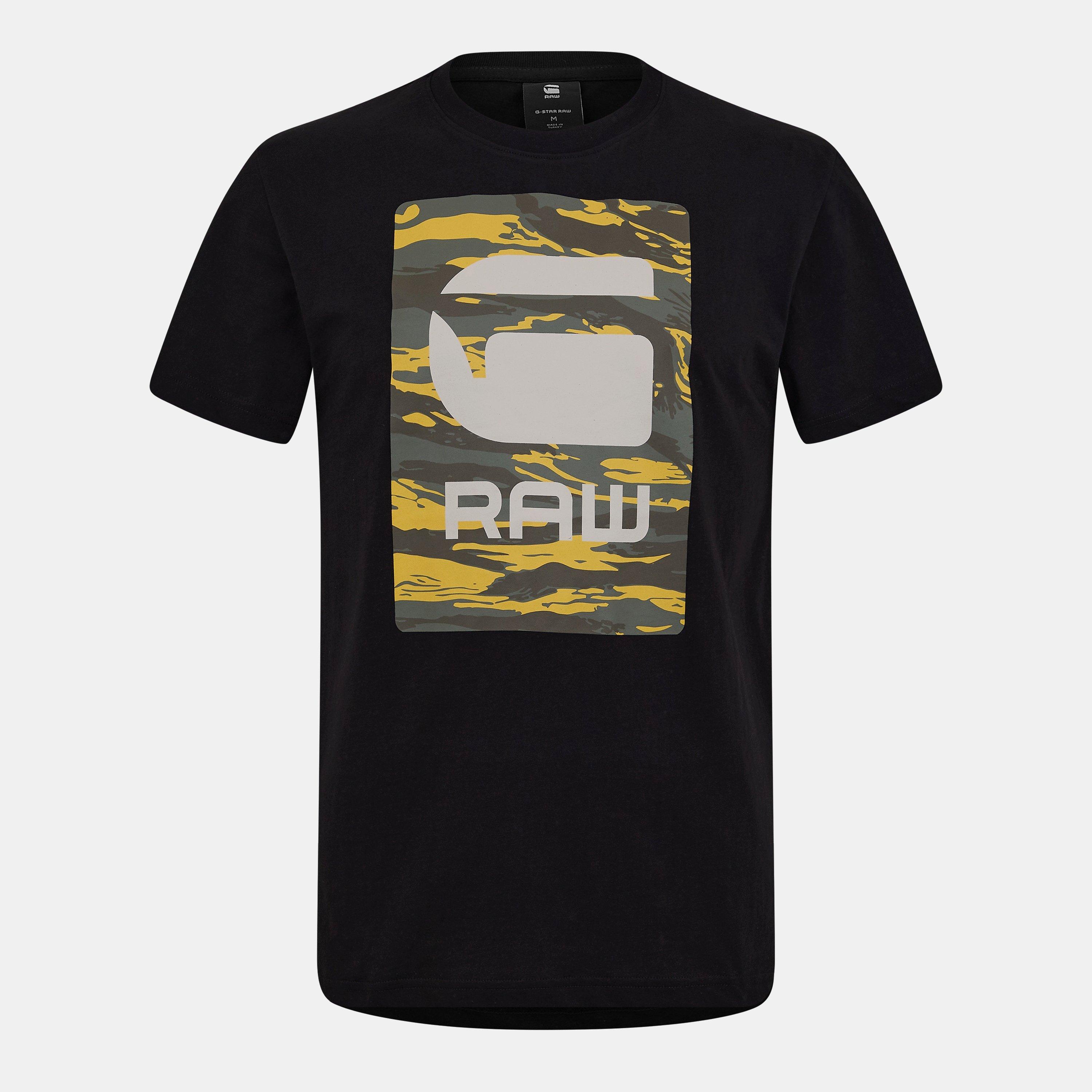G Star Men's Camo Box Graphic T-Shirt - Dk Black - Medium