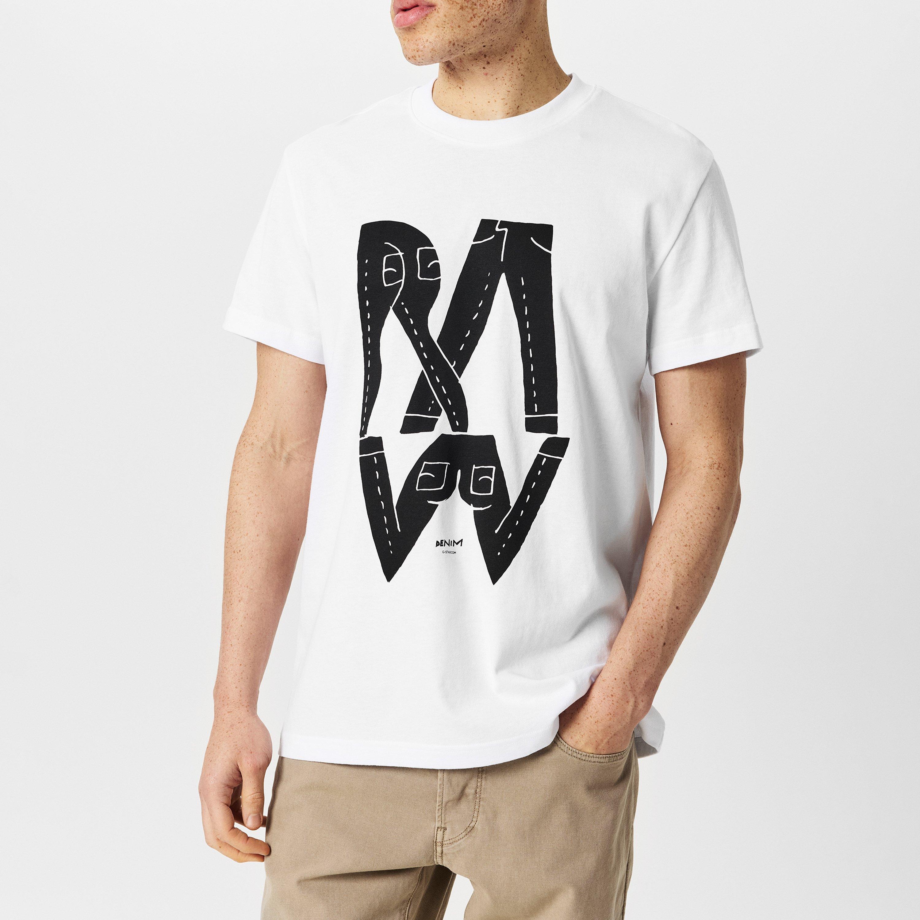 Branco - G Star - Raw Denim Illustration T-Shirt - 3