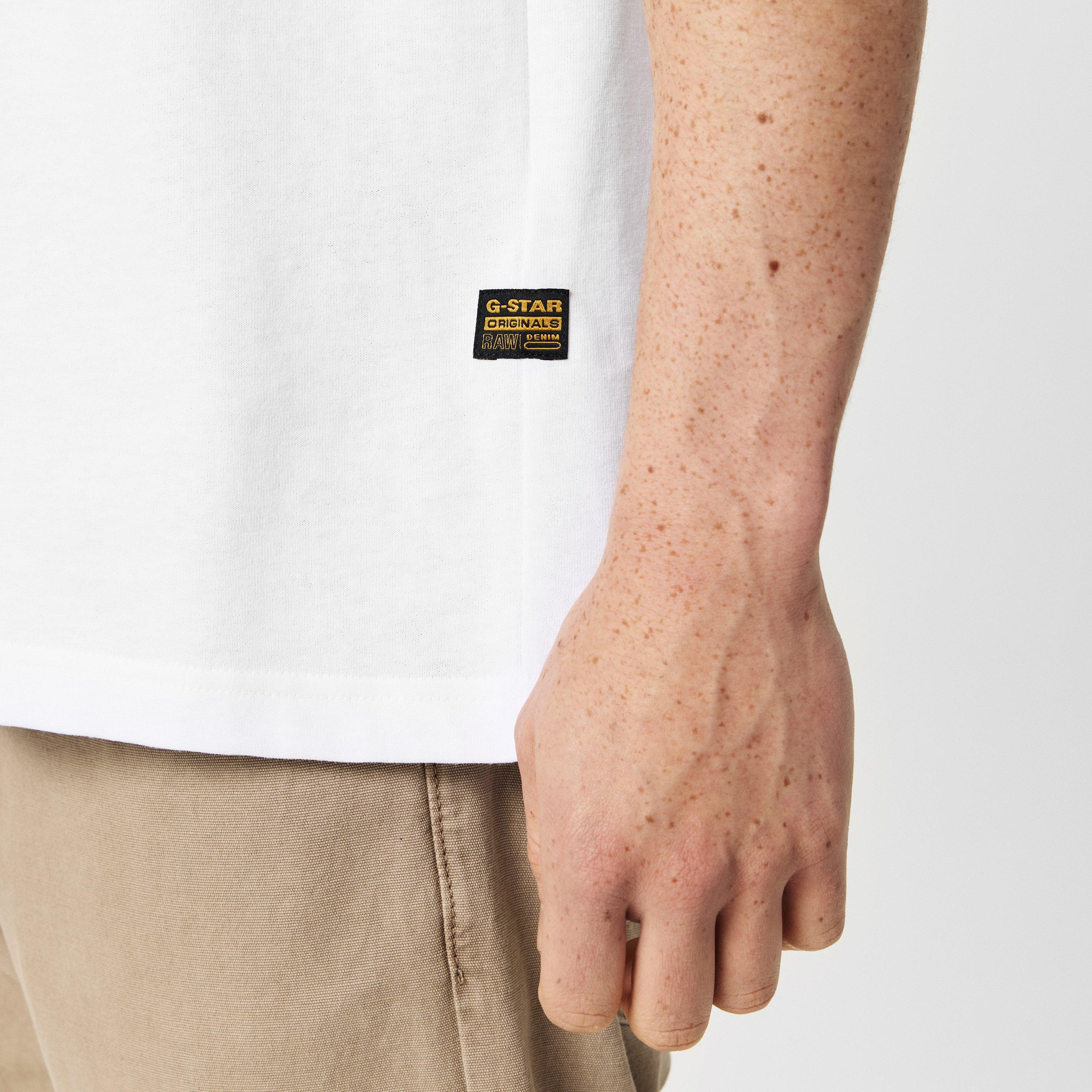 Branco - G Star - Raw Denim Illustration T-Shirt - 5