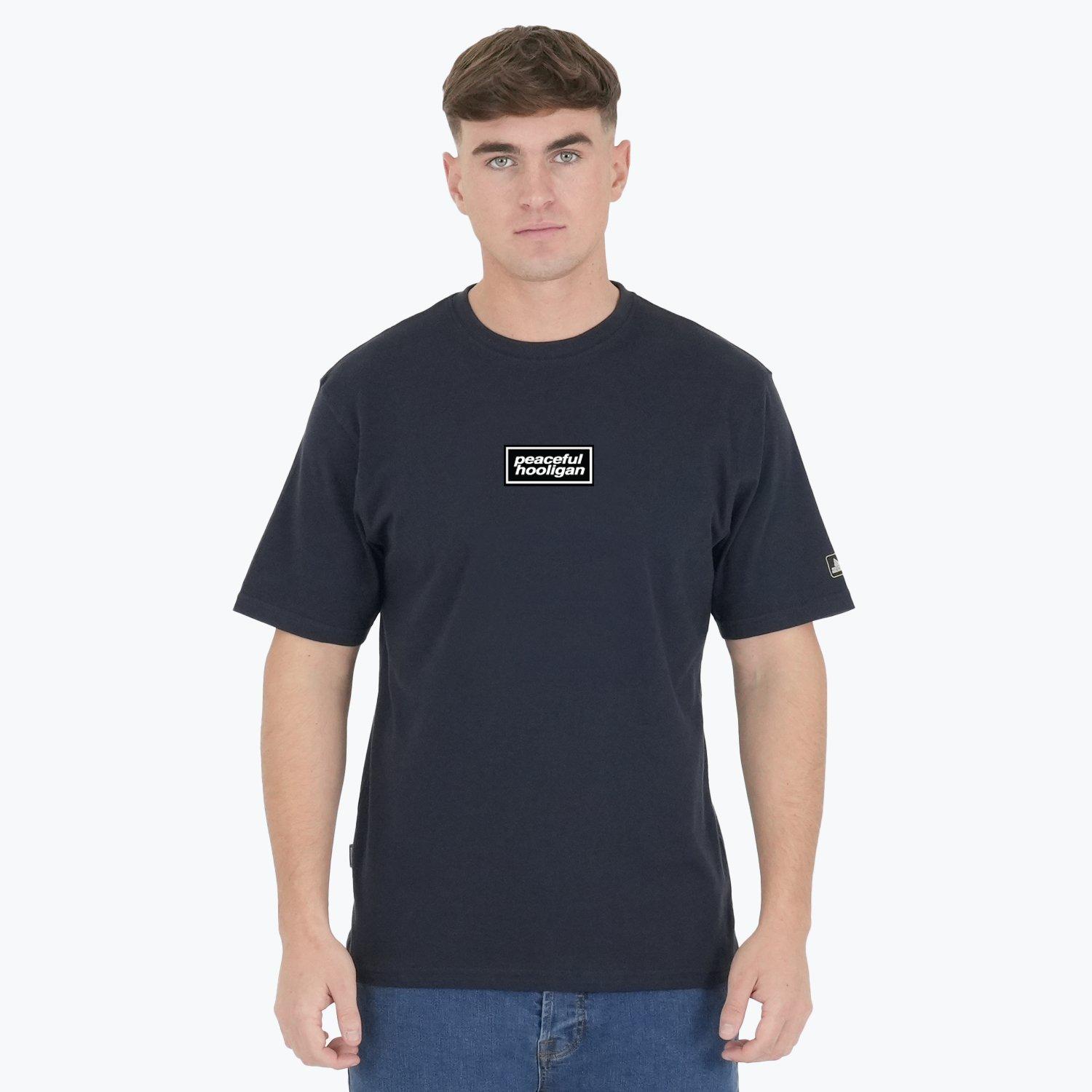 Navy - Peaceful Hooligan - Men's Peaceful Microbox Regular Fit T-Shirt - 1