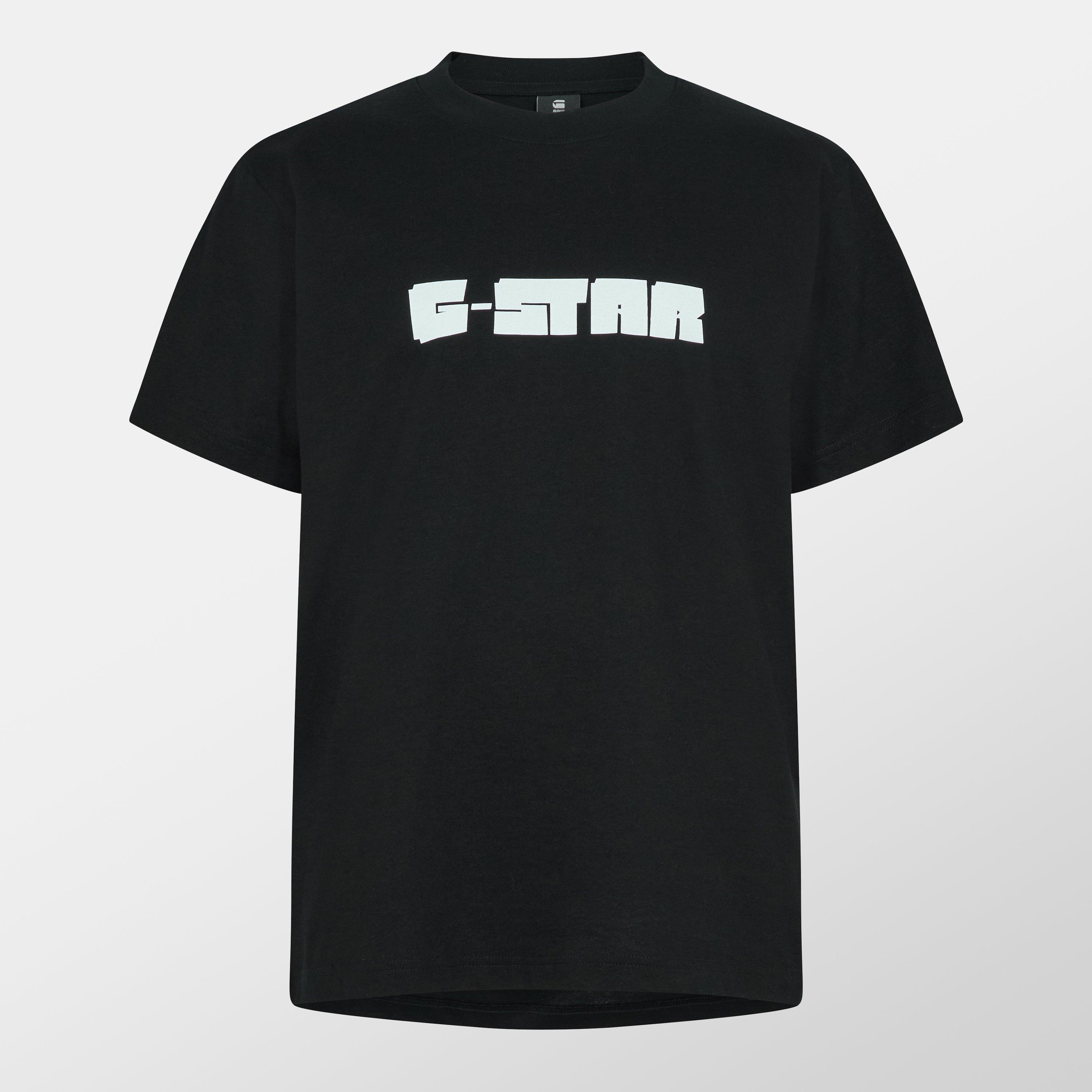 G Star Men's Script T Shirt - Dk Black - Small