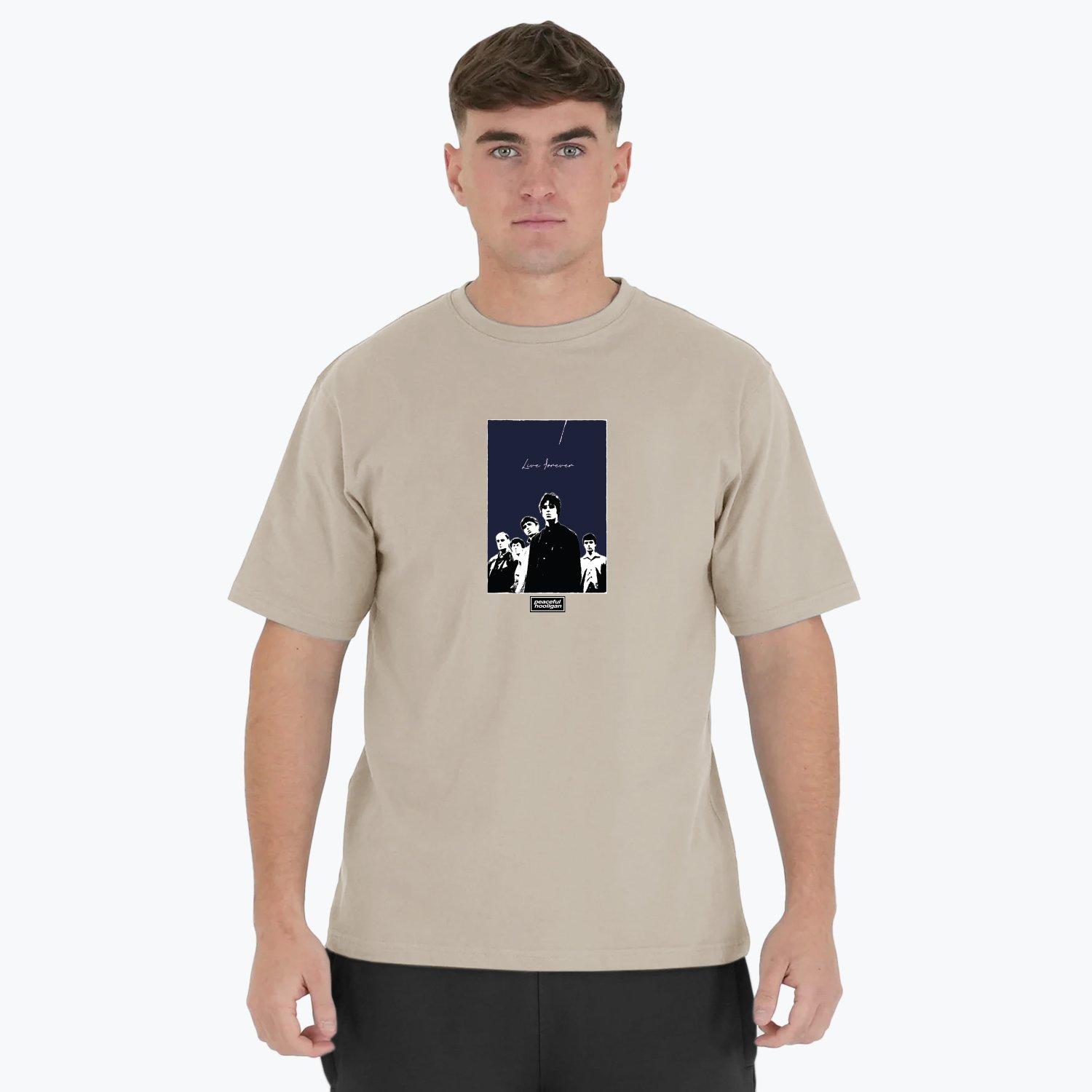 мъжко Тениска 's Peaceful Live Forever Regular Fit