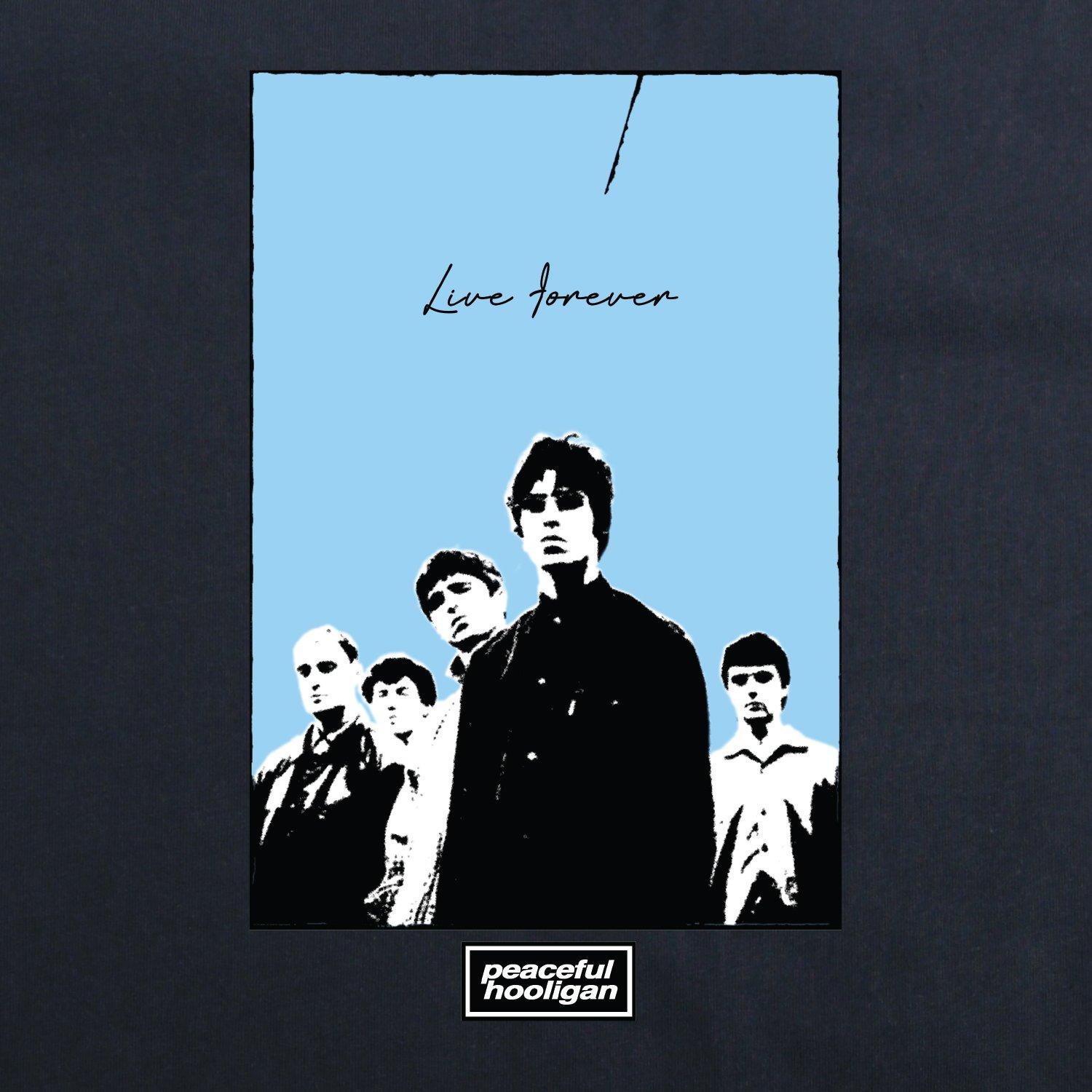 Navy - Peaceful Hooligan - Men's Peaceful Live Forever Regular Fit T-Shirt - 3