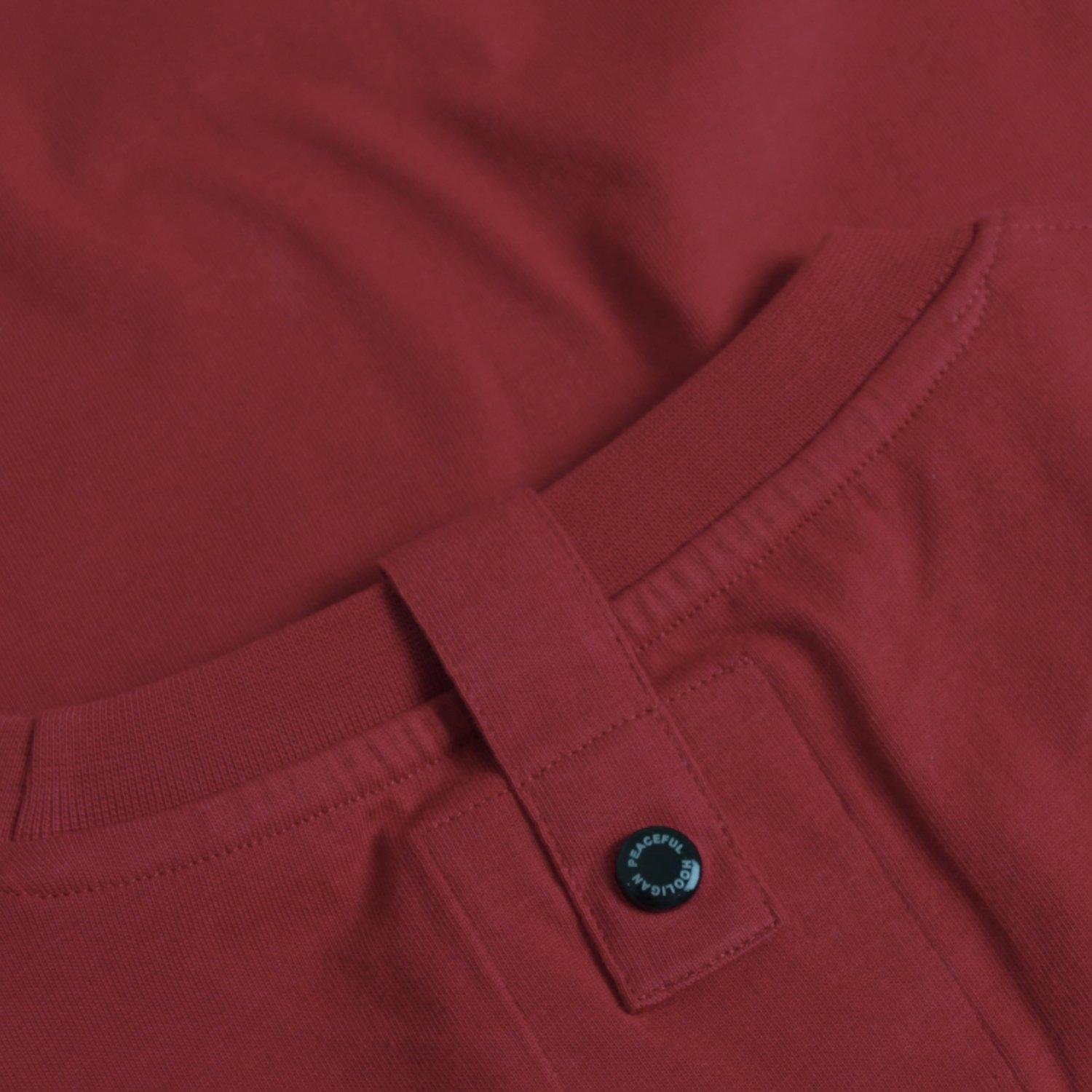 Dark Red - Peaceful Hooligan - Men's Peaceful Brothers Regular Fit T-Shirt - 6