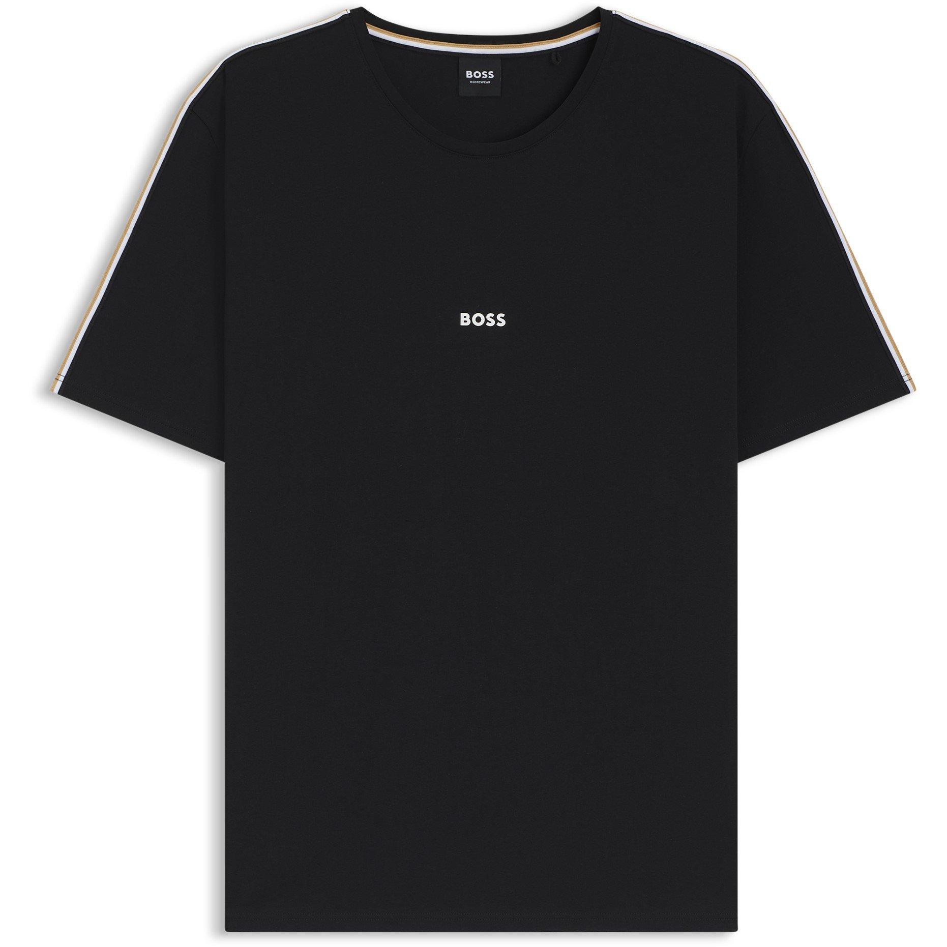Negro 001 - Boss - Men's Logo Crew Neck Short Sleeve T-Shirt - 1
