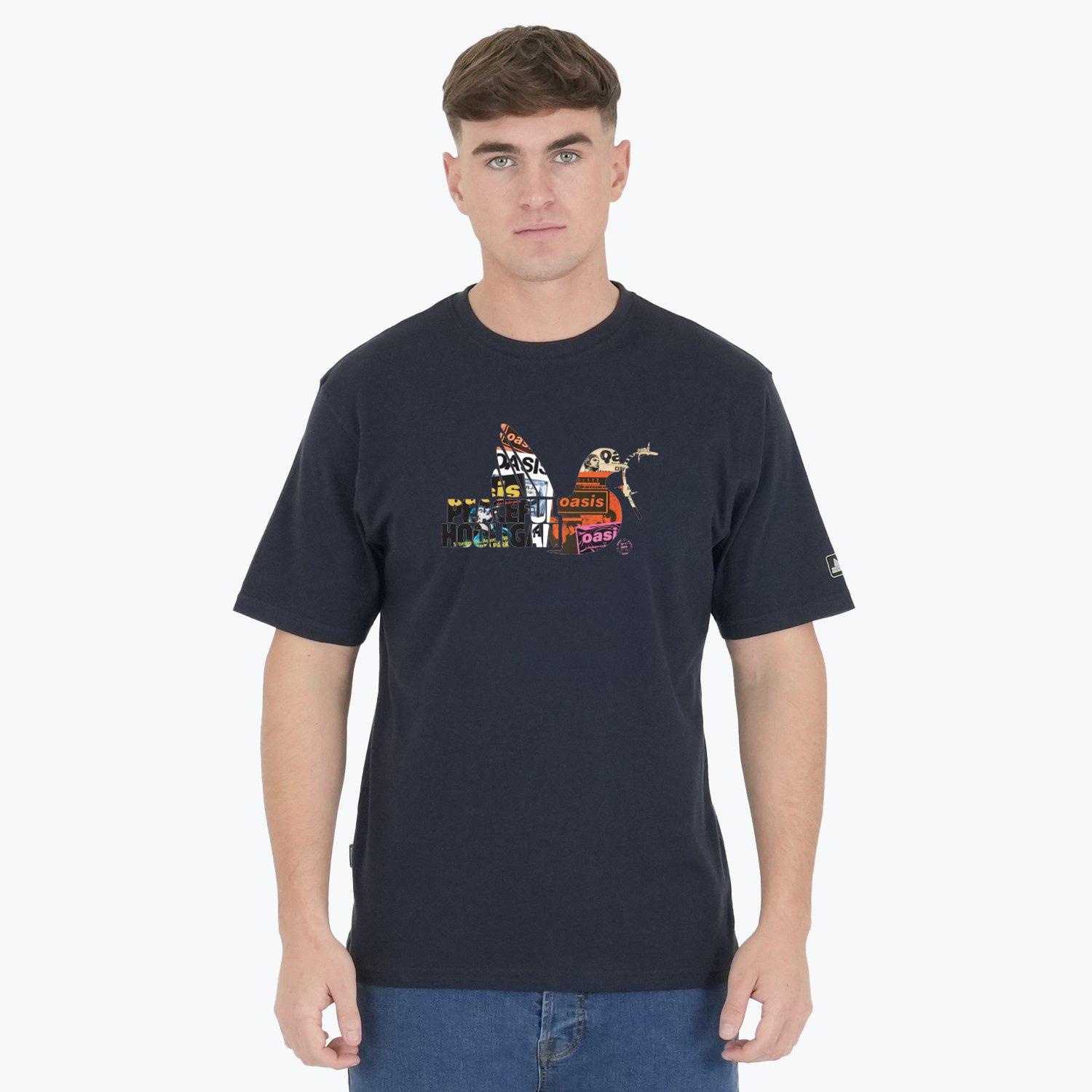 Navy - Peaceful Hooligan - Men's Peaceful Poster Regular Fit T-Shirt - 1
