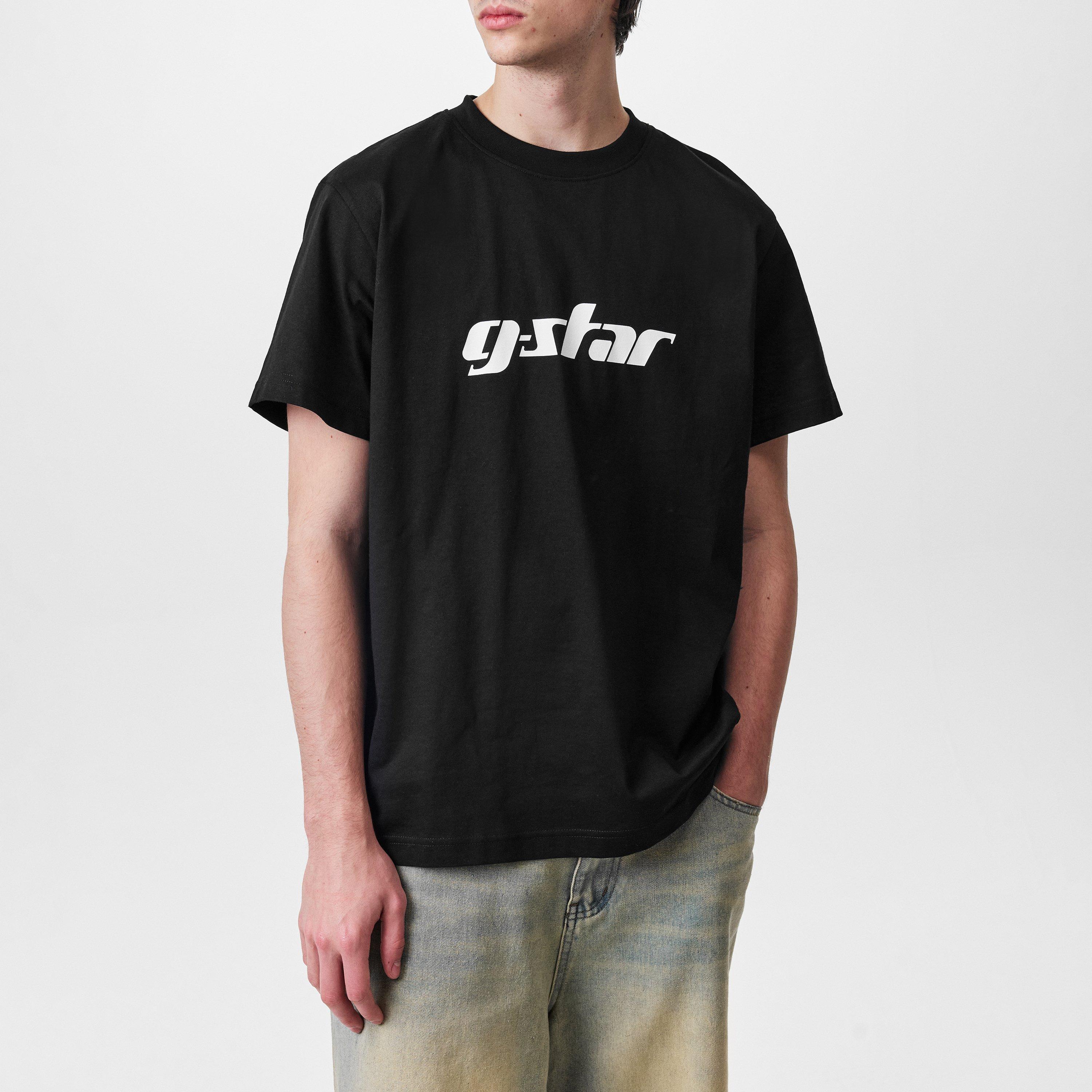 G-Star arm script detail t-shirt in burgundy