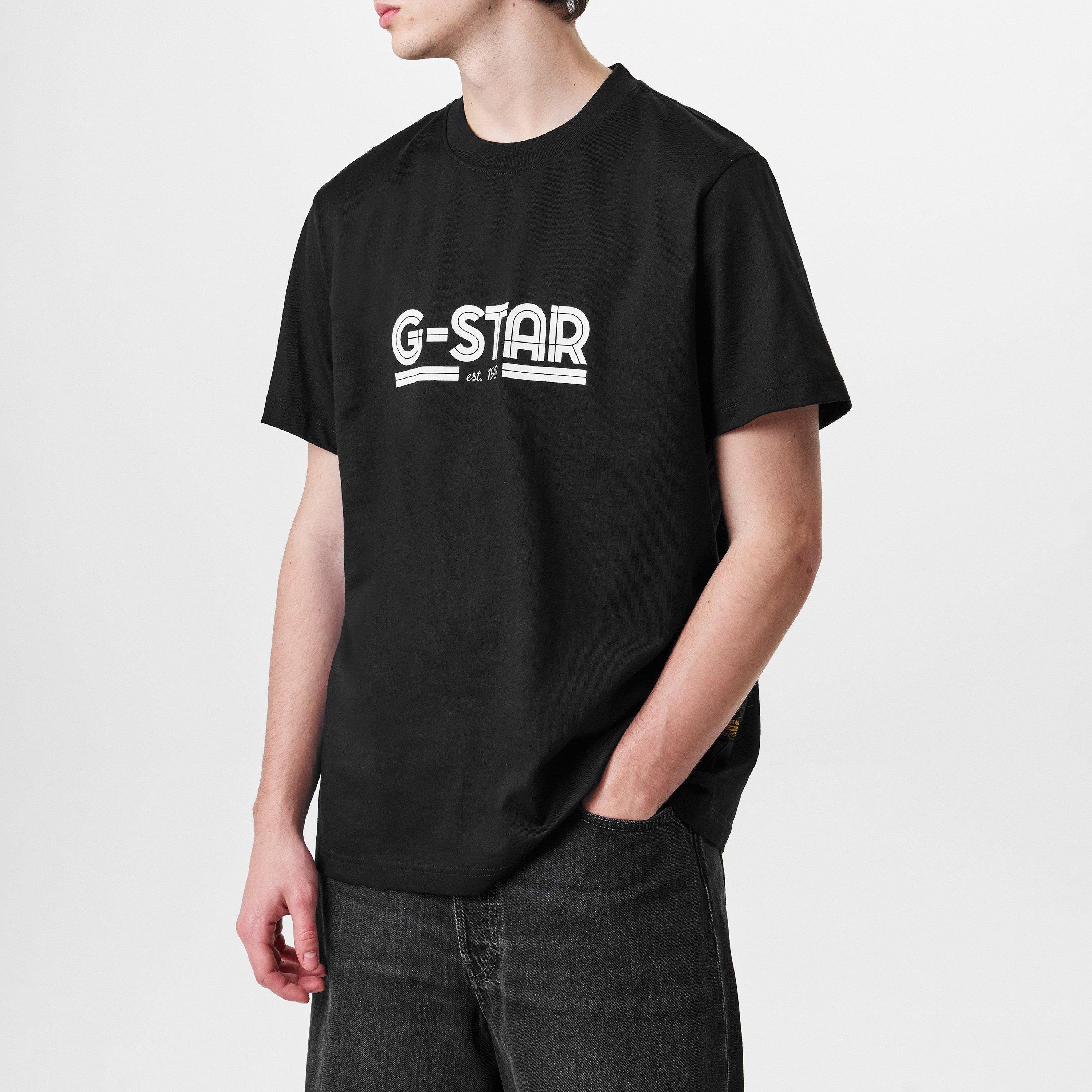 Dk Black - G Star - Line Script Loose T Shirt - 3