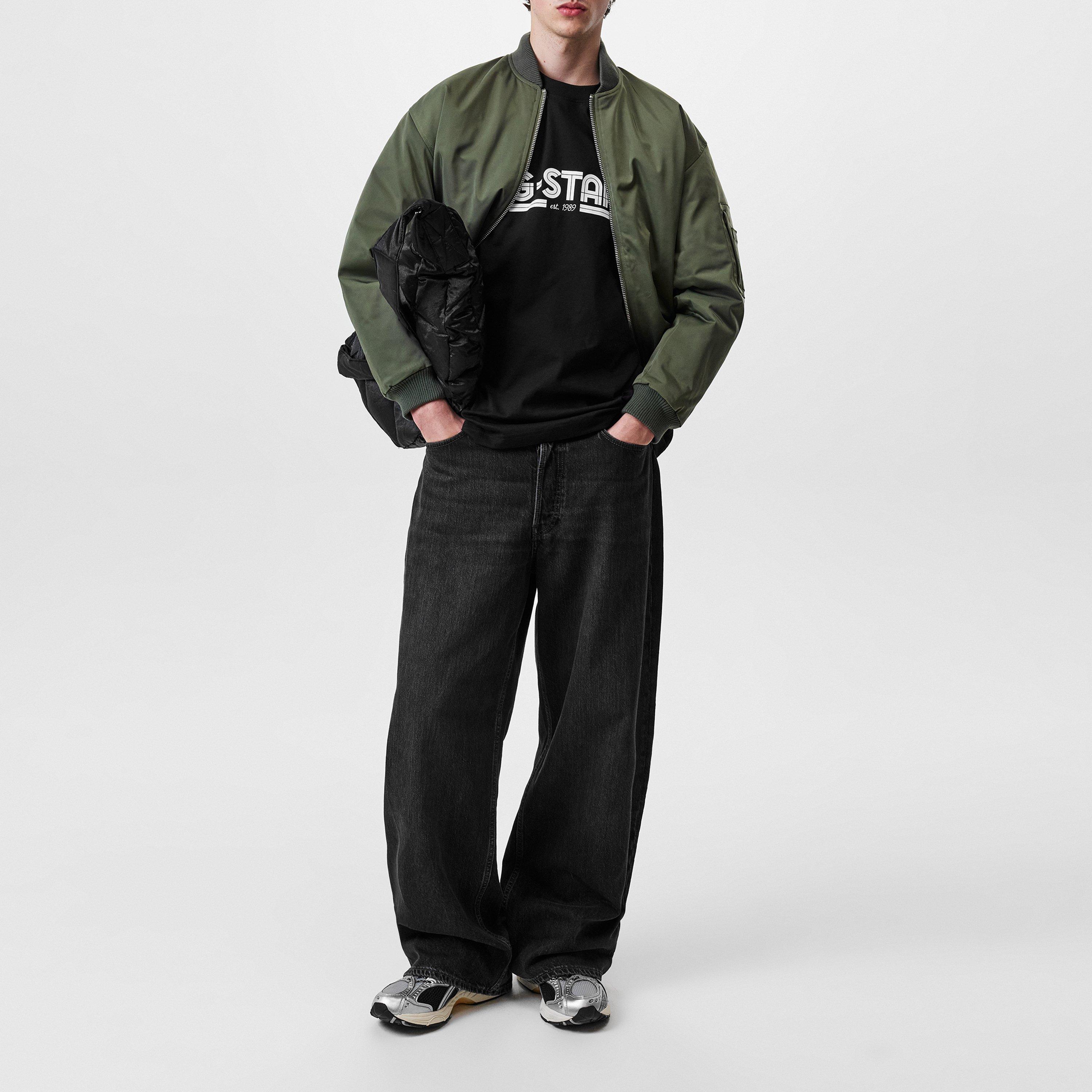 Dk Black - G Star - Line Script Loose T Shirt - 6