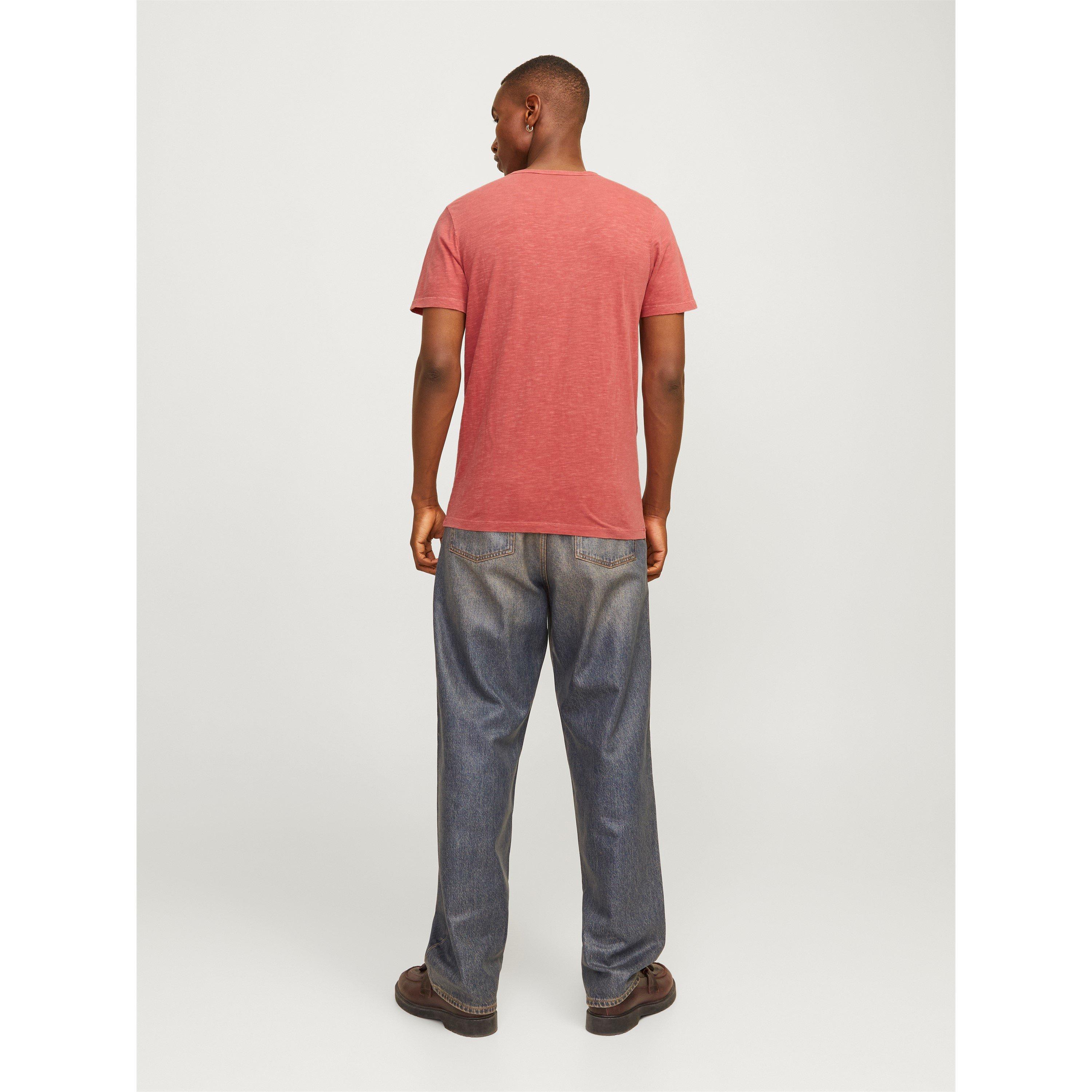 Red Ochre - Jack and Jones - Men's Regular Fit Split Neck T-Shirt - 4