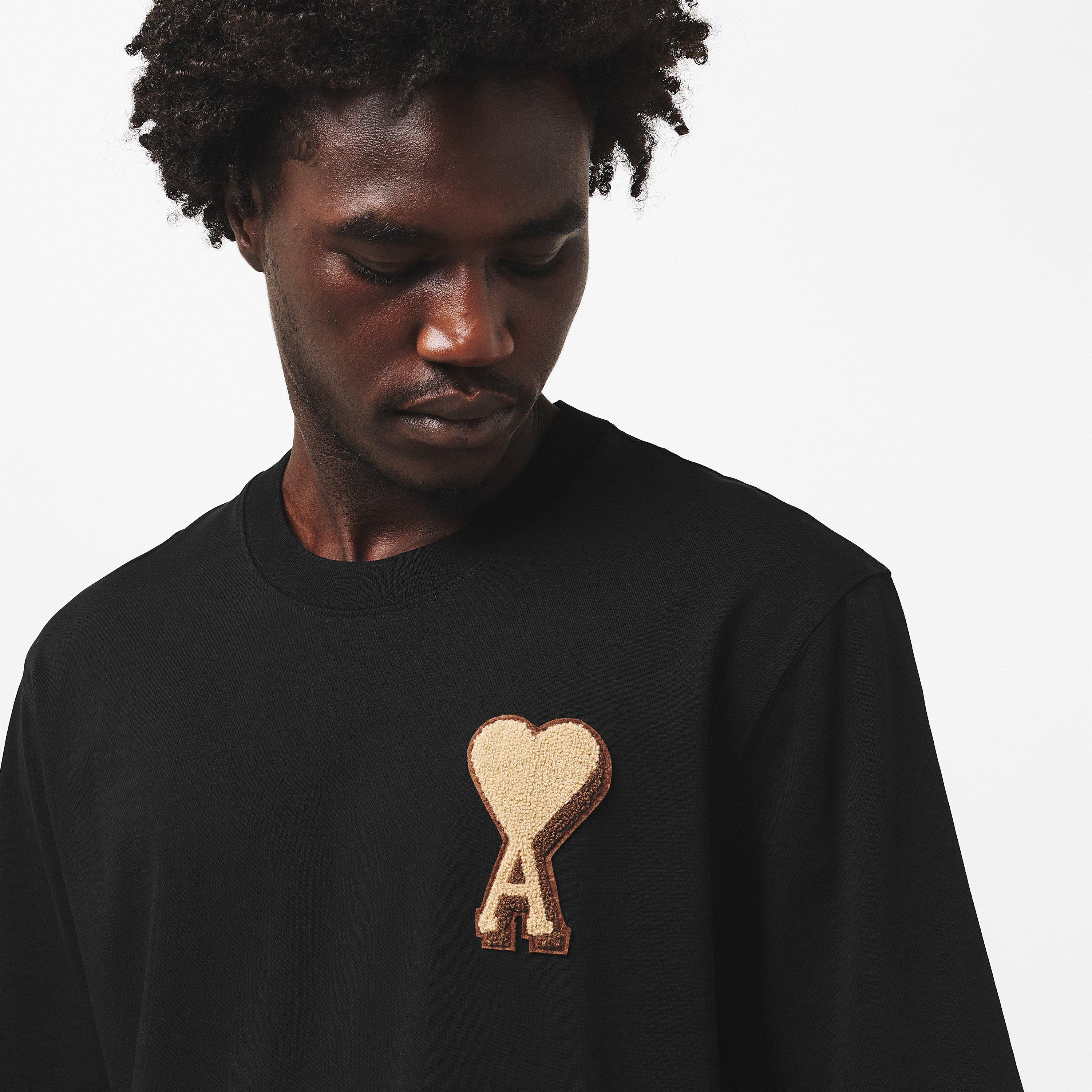 Black 001 - Ami Paris - Men's Regular Fit T-Shirt - 5