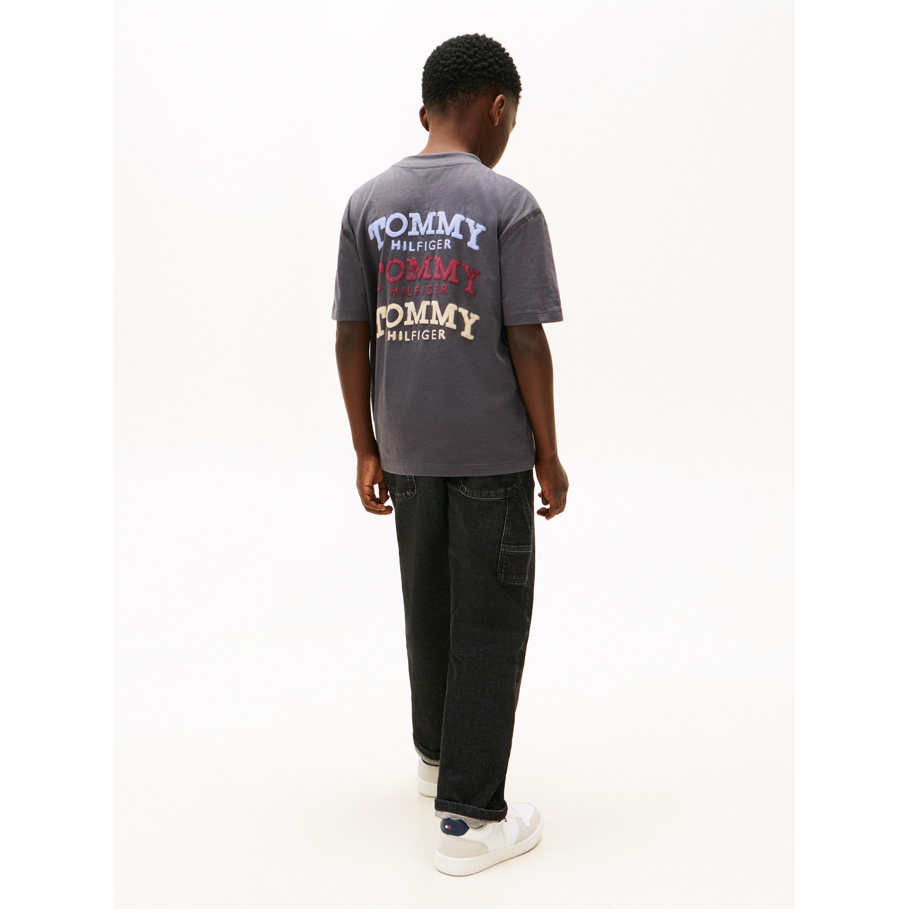 Gewaschenes Schwarz - Tommy Hilfiger - Tommy Wshd Grphc Tee Jn62 - 2