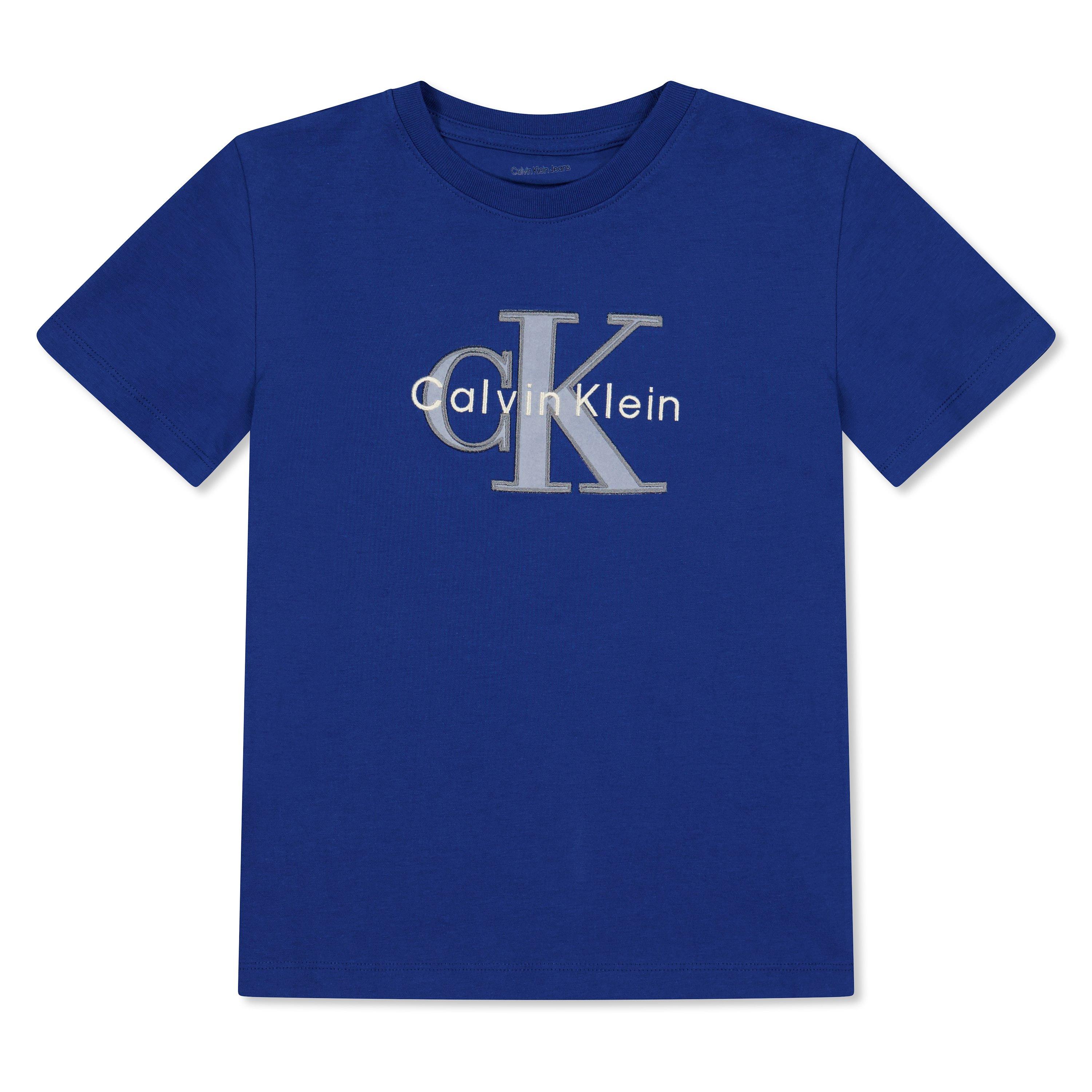 Calvin Klein Jeans Boys Kids' Mlogo T-Shirt - Admiral Blue - 14Y