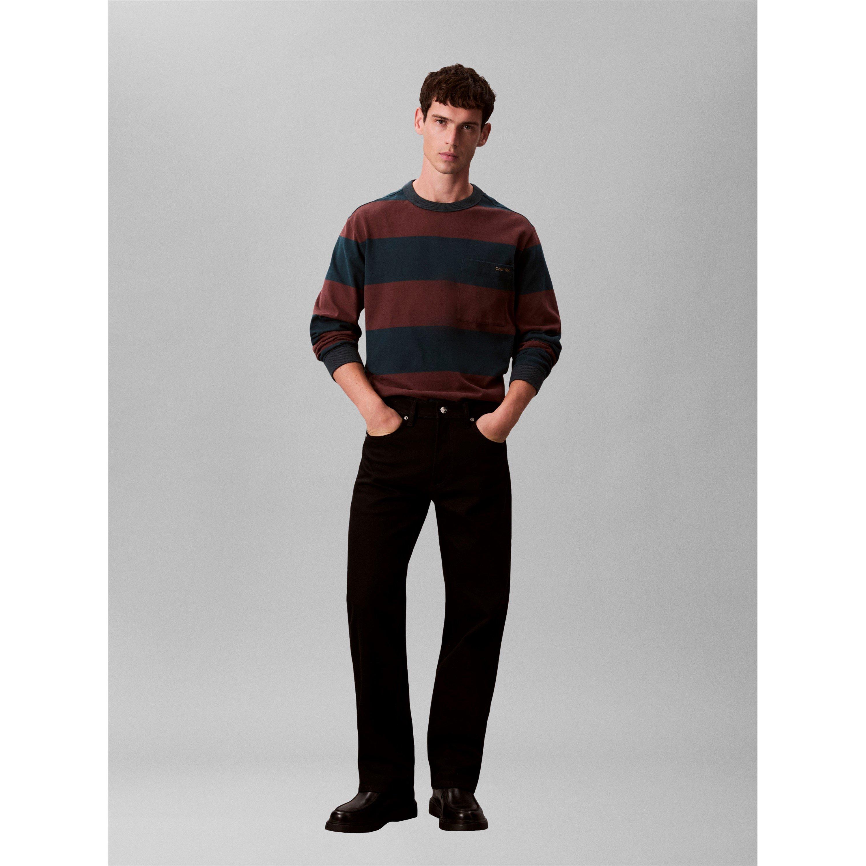 Nurture Navy - Calvin Klein Jeans - CKJ Suede Strp Tee Sn61 - 5